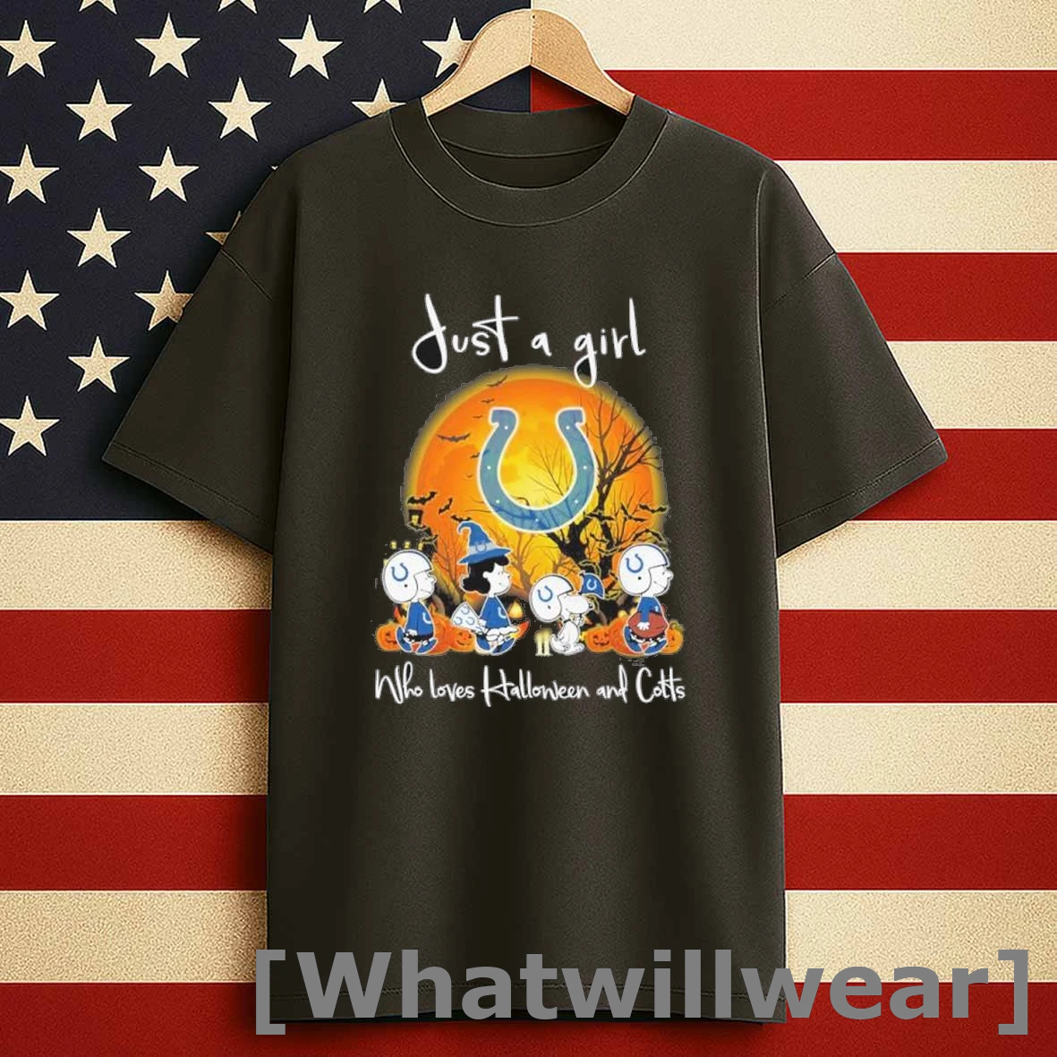 The Peanuts Just A Girl Who Loves Halloween And Indianapolis Colts Shirts