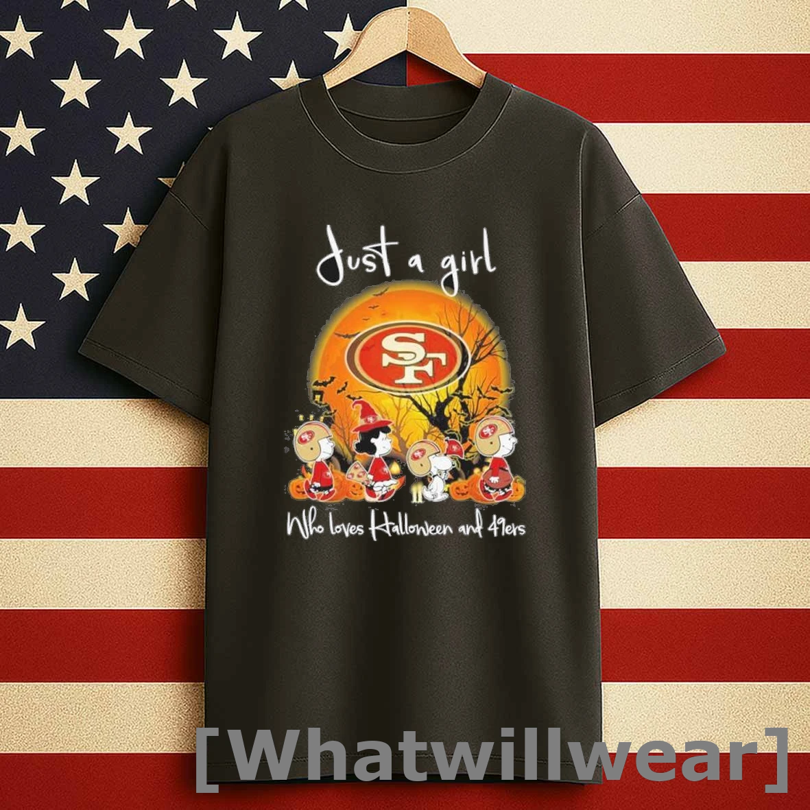 The Peanuts Just A Girl Who Loves Halloween And San Francisco 49ers Shirts