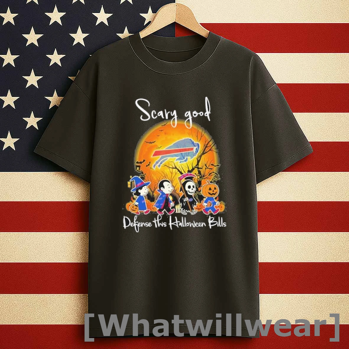 The Peanuts Scary Good Defense This Halloween Buffalo Bills Shirts