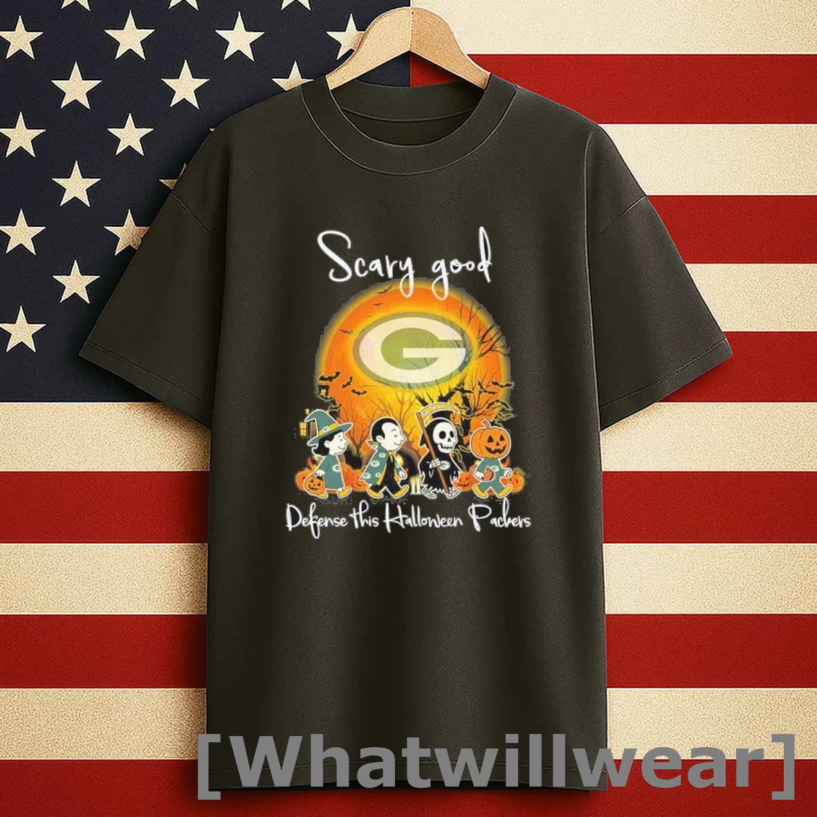 The Peanuts Scary Good Defense This Halloween Green Bay Packers Shirts