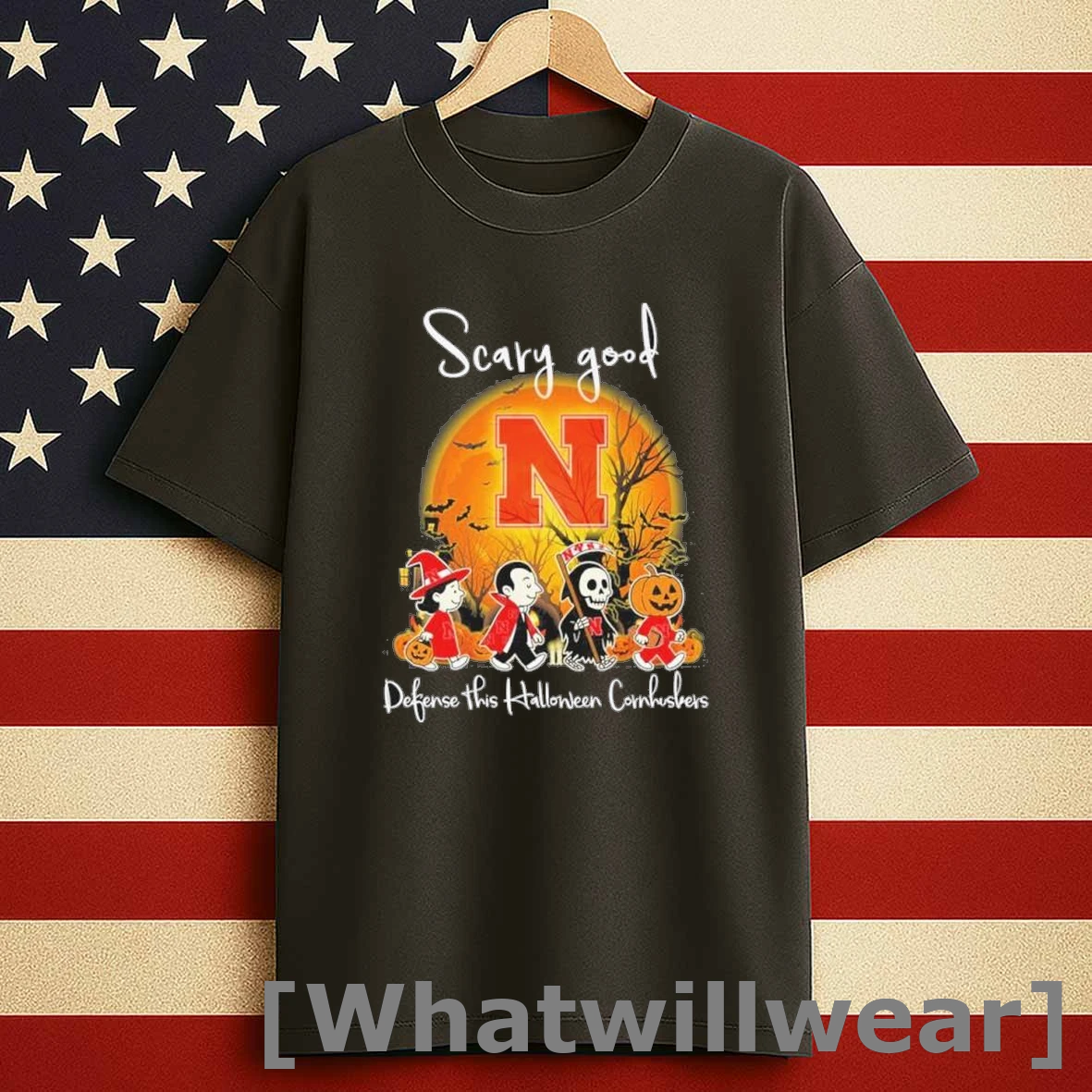 The Peanuts Scary Good Defense This Halloween Nebraska Cornhuskers Shirts