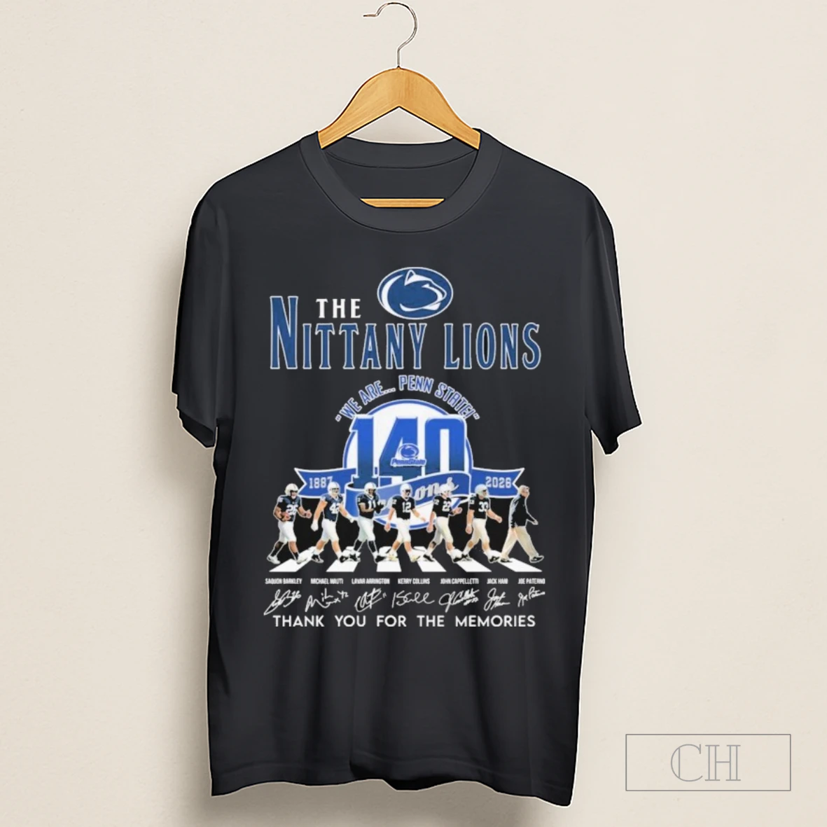 The Penn State Nittany Lions 140th Anniversary Season 1887 2026 We Are Penn State Thank You For The Memories Road Abbey Signatures Shirt