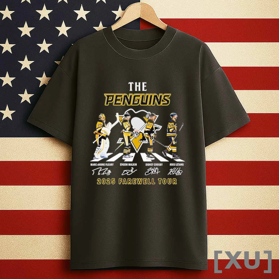 The Pittsburgh Penguins Hockey Walking Across Farewell Tour 2025 Signatures Shirts