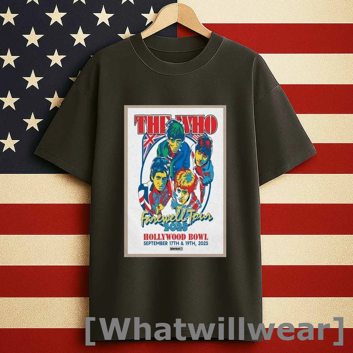 The Who Sept 19 2025 Hollywood Bowl Flag Shirts