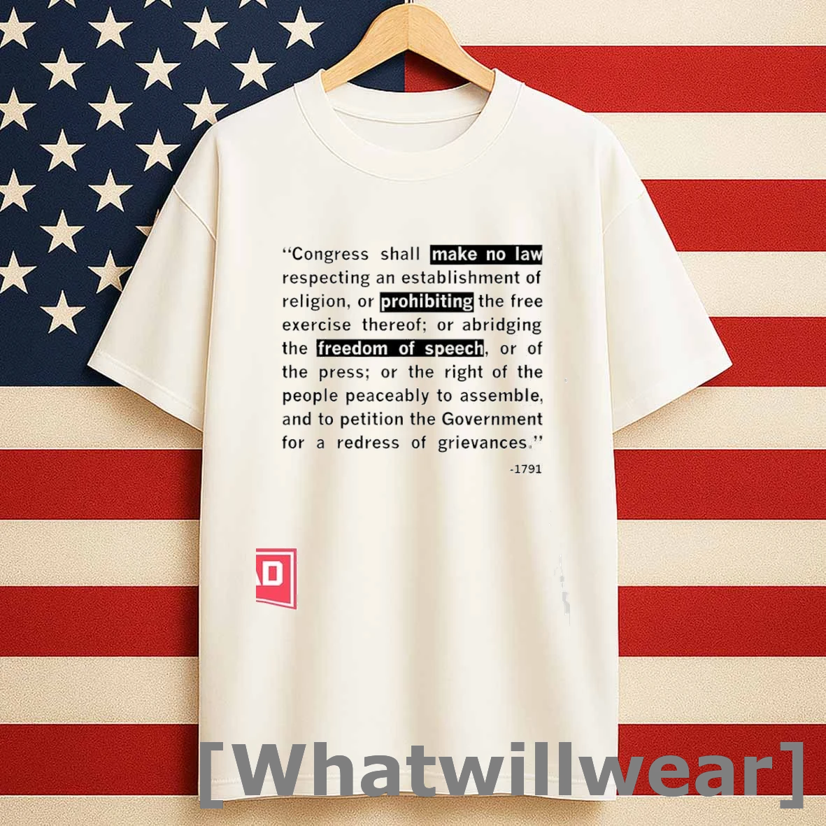 The First Amendment Congress Shall Make No Law Shirts