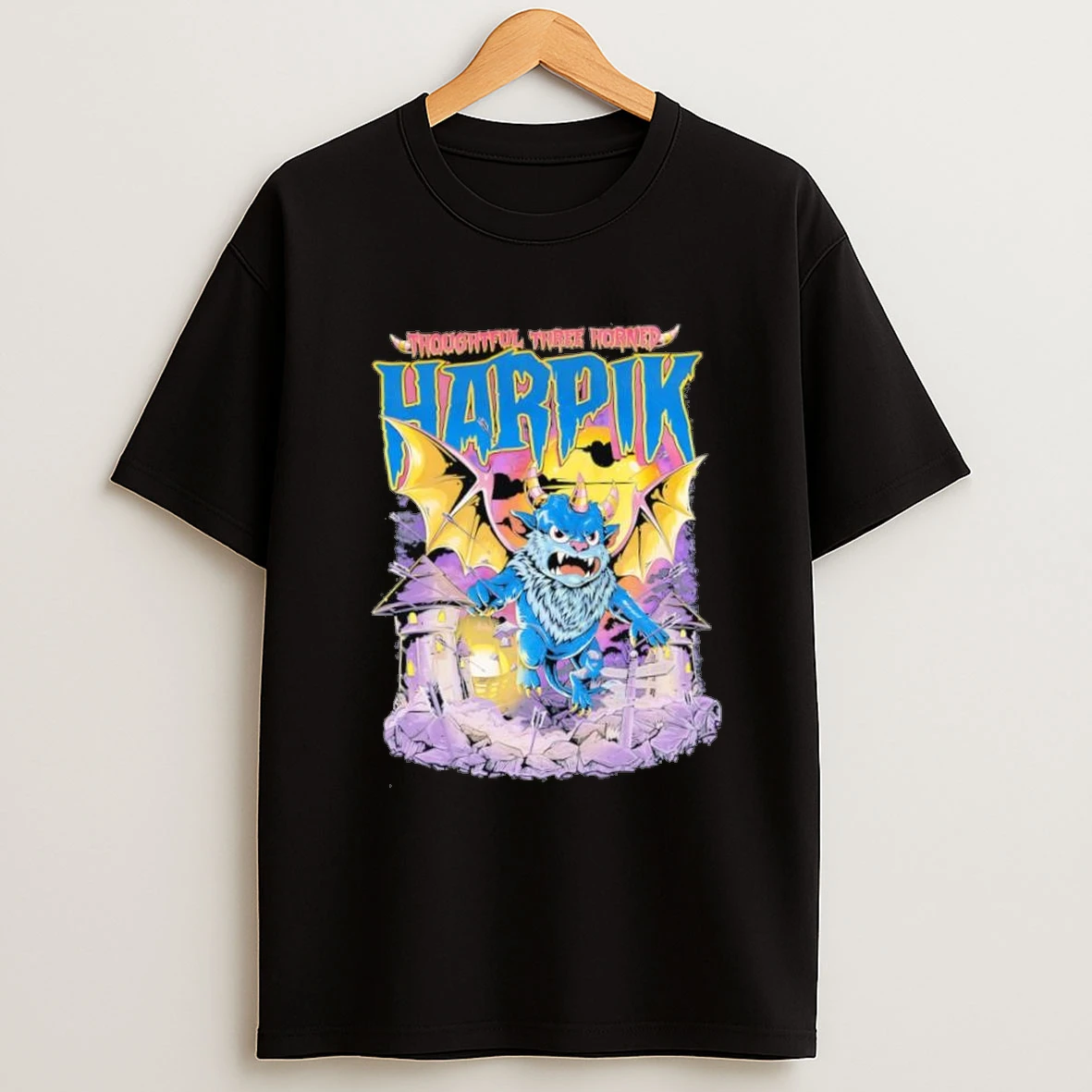 Thoughtful Three Horned Harpik Character Shirts