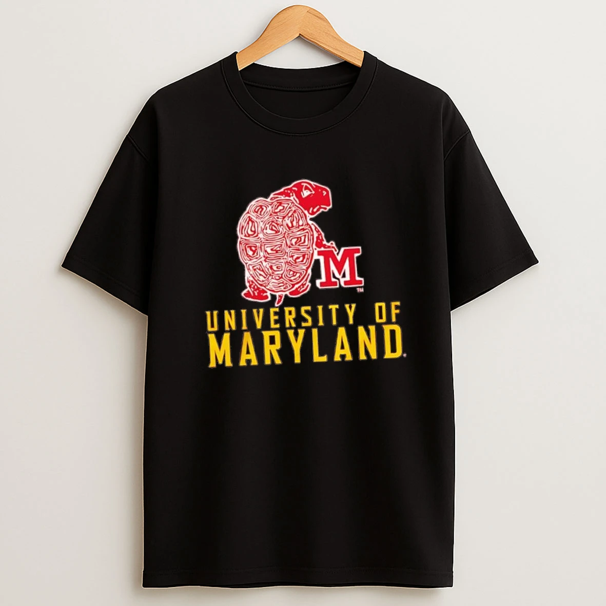 University Of Maryland Logo With Testudo Mascot Shirts