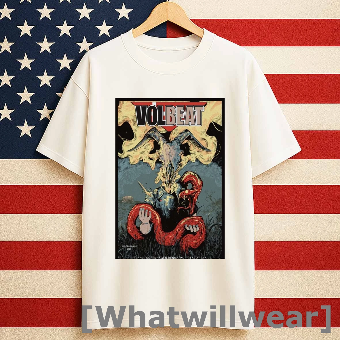 Volbeat Royal Arena In Copenhagen Denmark September 19 2025 Shirts