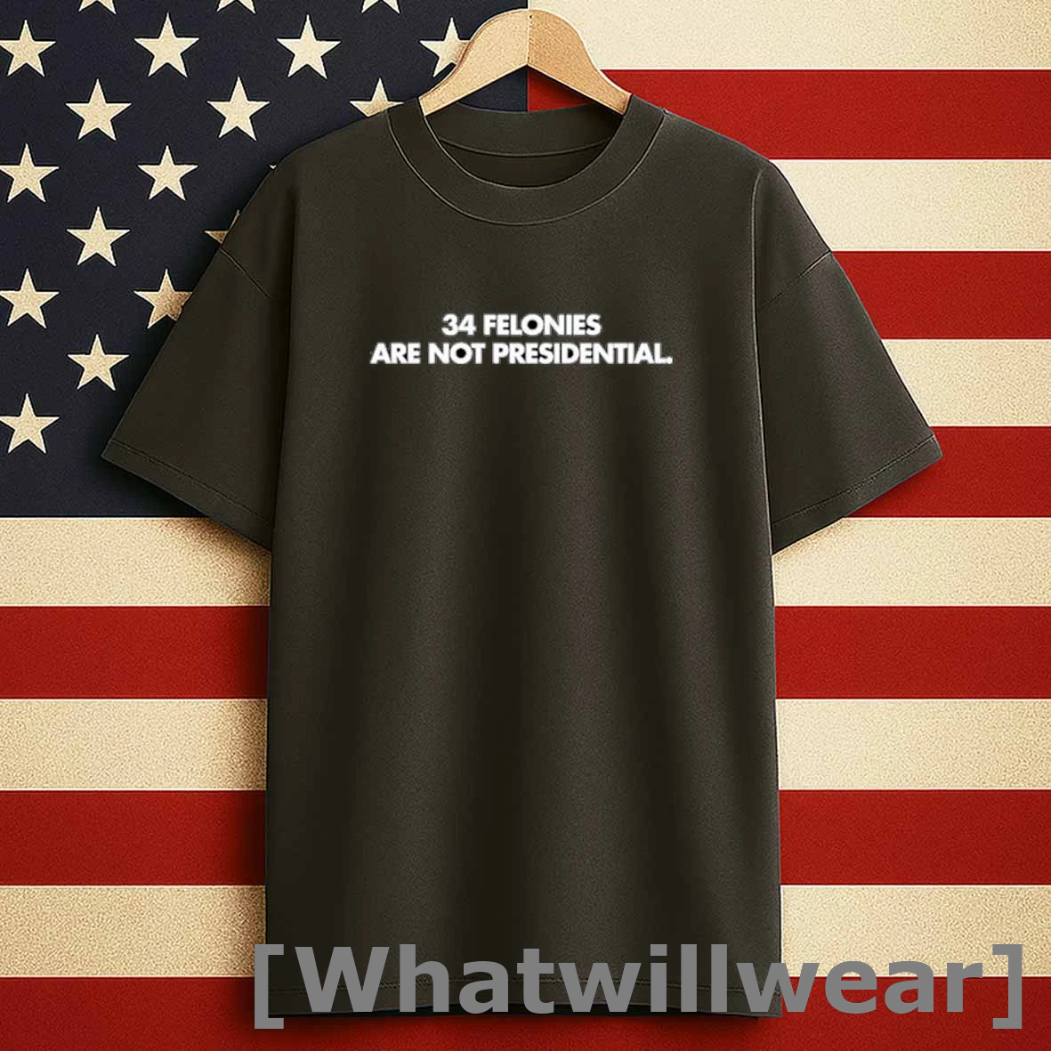 W Kamau Bell Wearing 34 Felonies Are Not Presidential Shirts