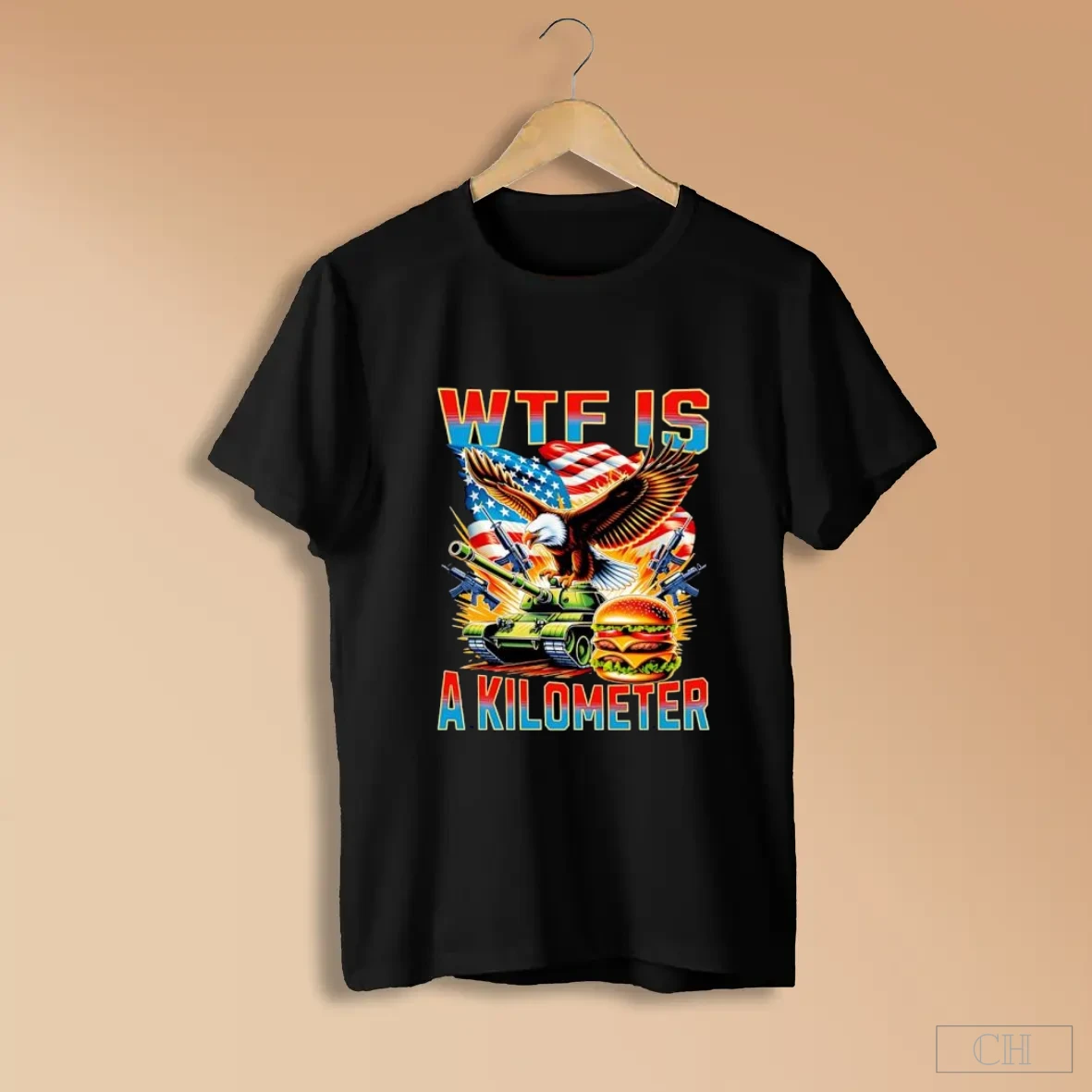 Wtf Is A Kilometer American Eagle Tank And Burger S Black Shirts