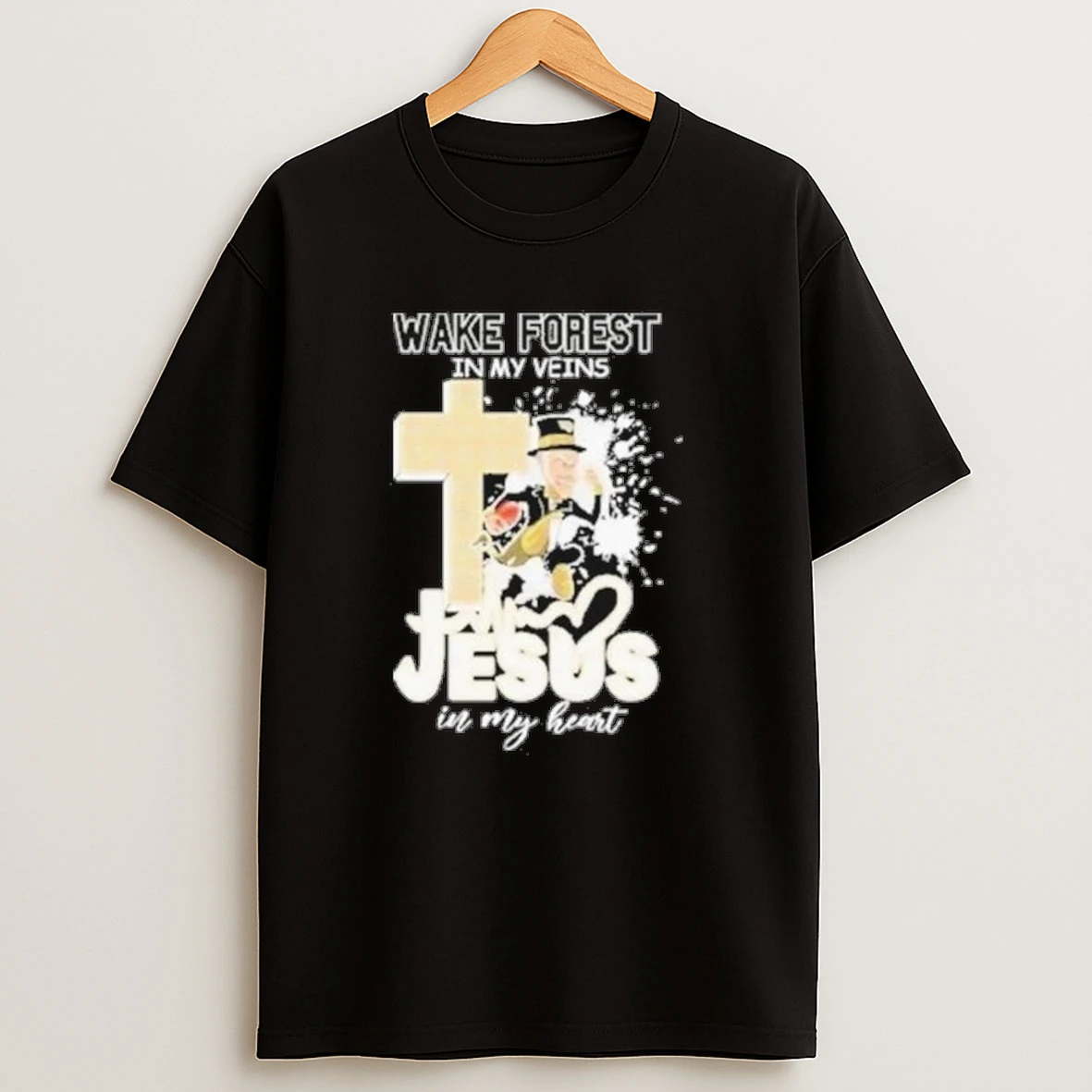 Wake Forest Demon Deacons In My Veins Jesus In My Heart Mascot Shirts
