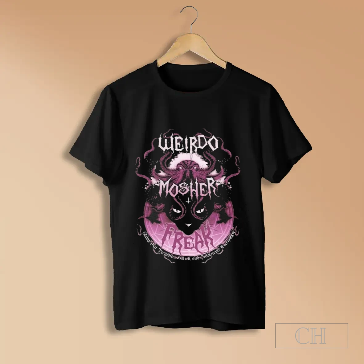 Weirdo Mosher Freak Magenta T Shirts
