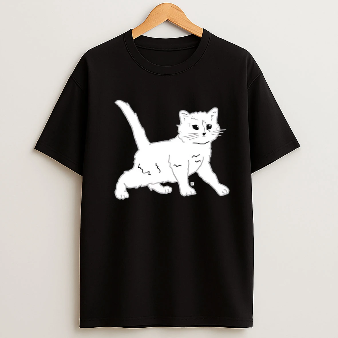 White Cat Glow In The Dark Gary Skeleton Shirts