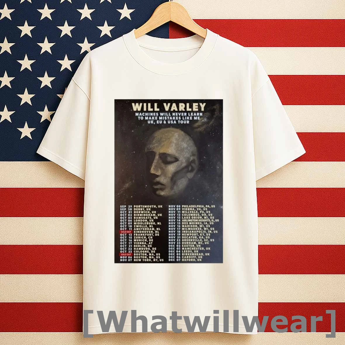 Will Varley 2025 World Tour Shirts