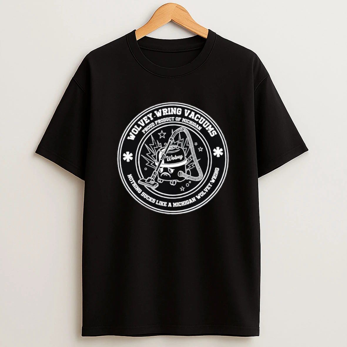 Wolvey Wring Michigan Sucks Vacuum Ohio Football Shirts