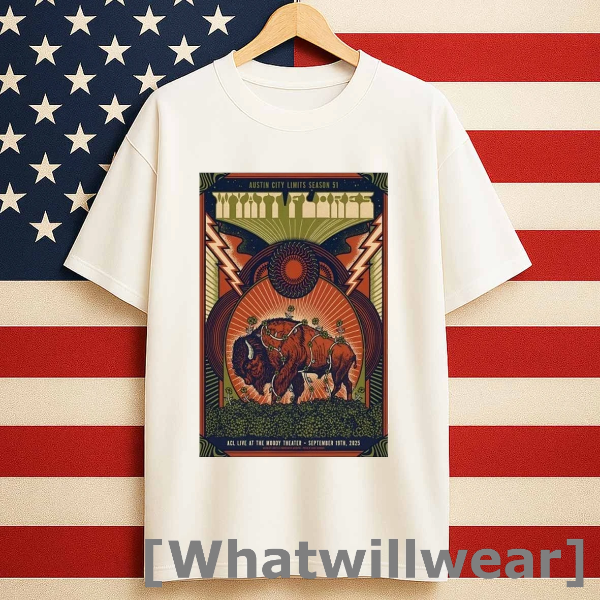 Wyatt Flores Sep 19 2025 Acl Live At The Moody Center In Austin Tx Shirts
