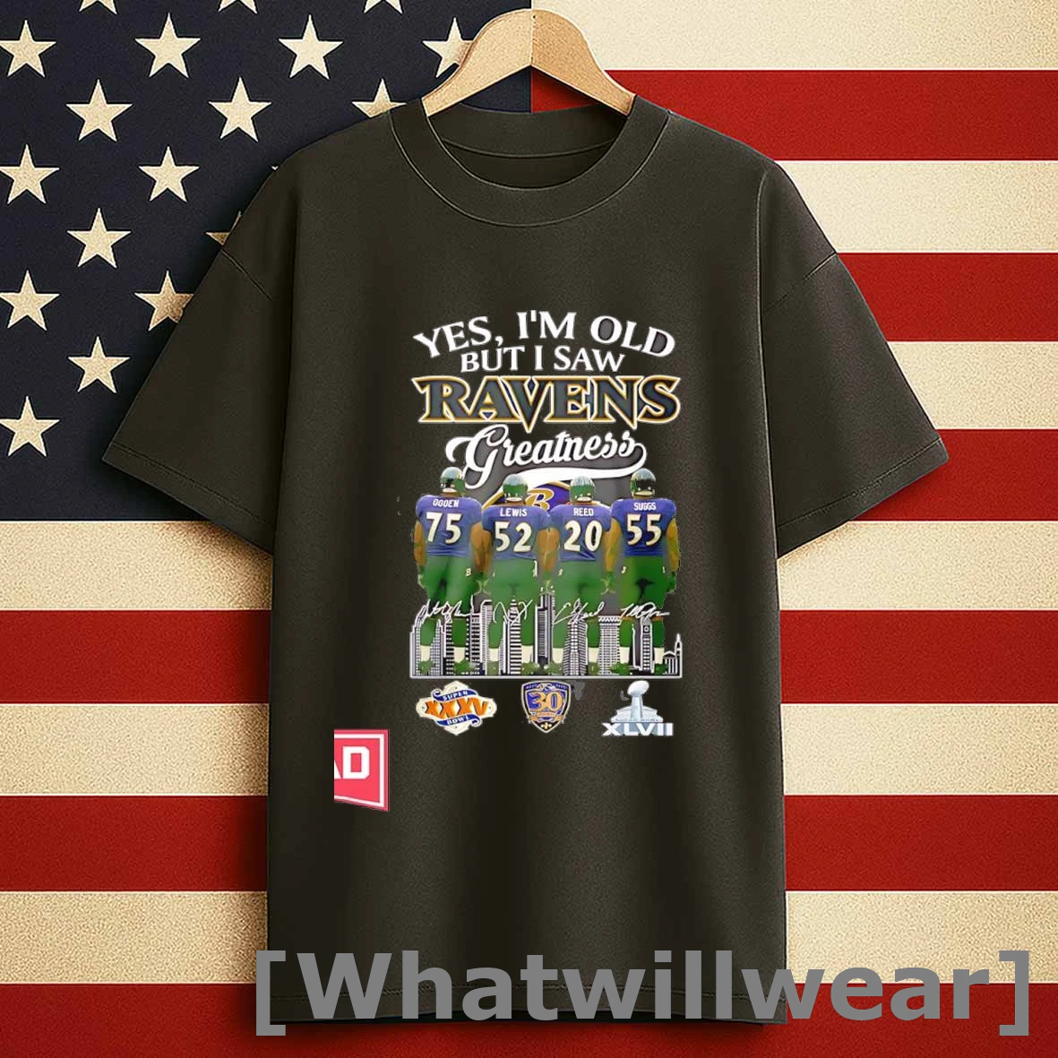 Yes Im Old But I Saw Baltimore Ravens Players Greatness Super Bowl Signatures Shirts