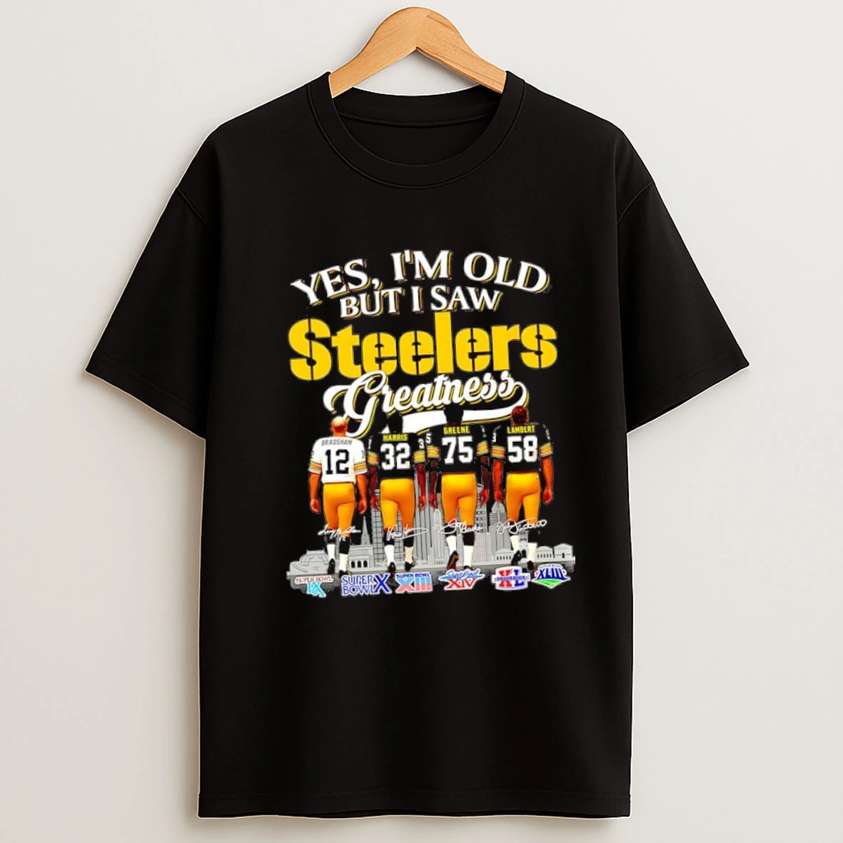 Yes Im Old But I Saw Pittsburgh Steelers Greatness Legends Signatures Players Team Shirts