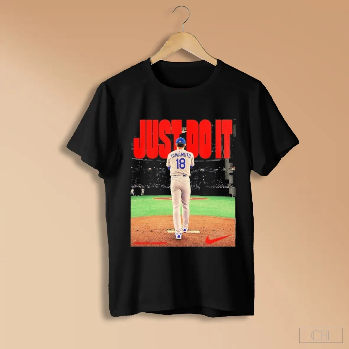 Yoshinobu Yamamoto Los Angeles Dodgers Dominant Pitch Mlb Just Do It Nike Shirts