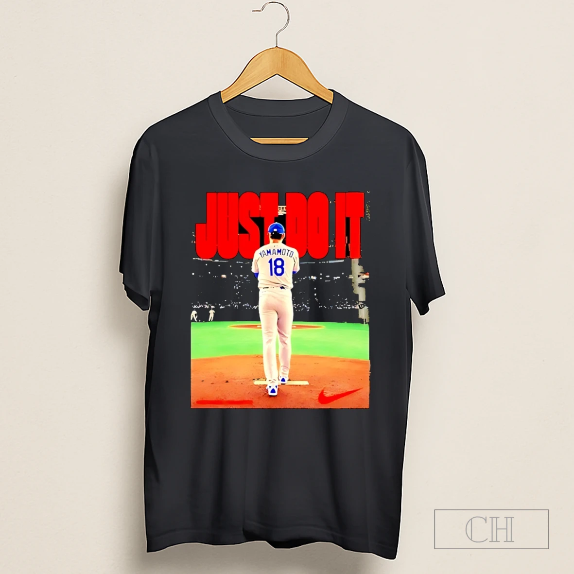 Yoshinobu Yamamoto Los Angeles Dodgers Just Do It Nike Shirt