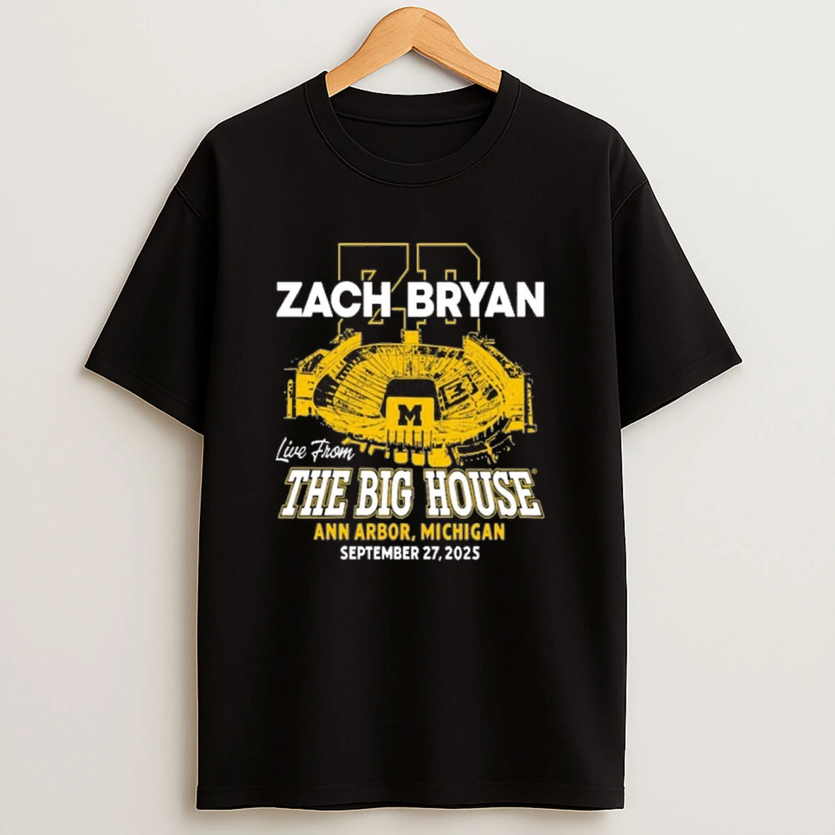 Zach Bryan Concert Live From The Big House Ann Arbor Michigan Stadium September 27 2025 Shirts