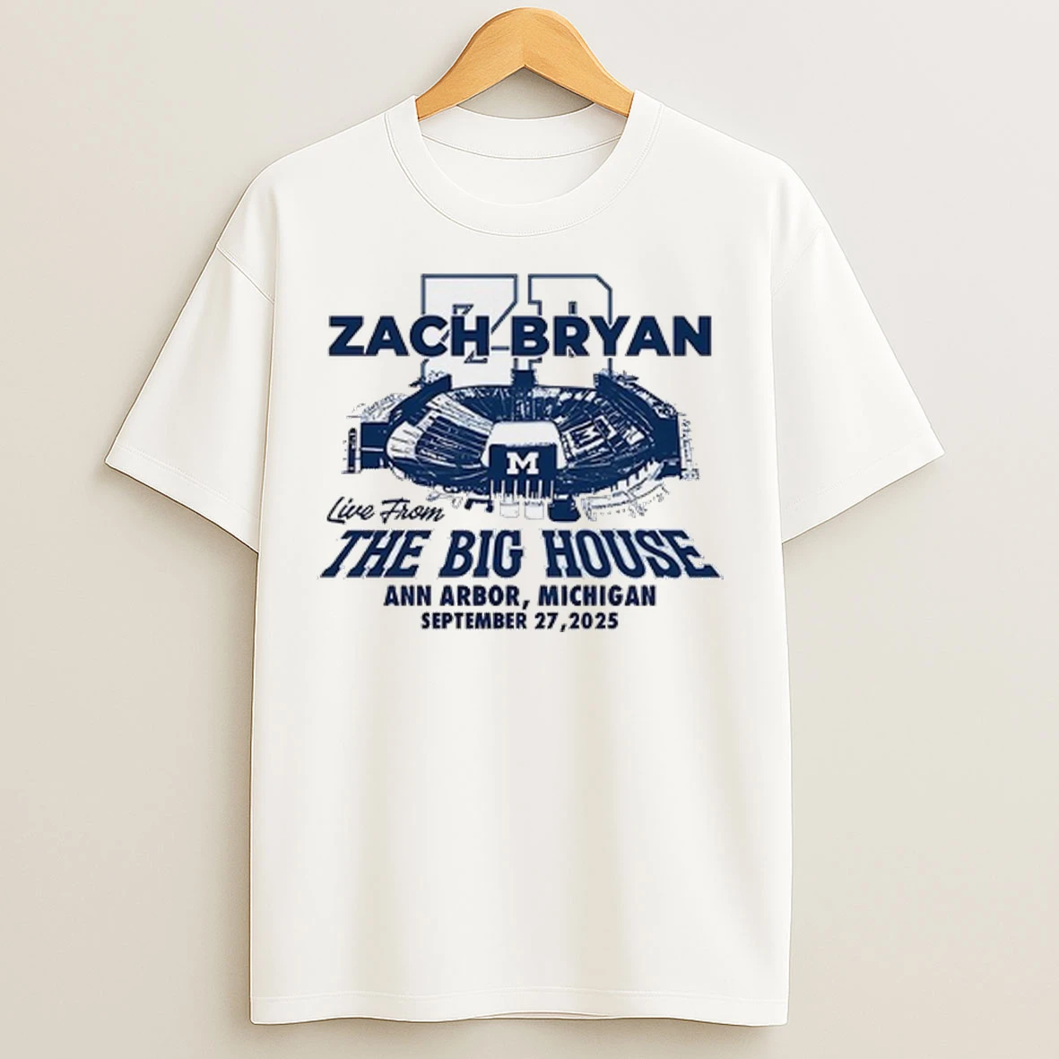 Zach Bryan Live From The Big House Ann Arbor Michigan T Shirts