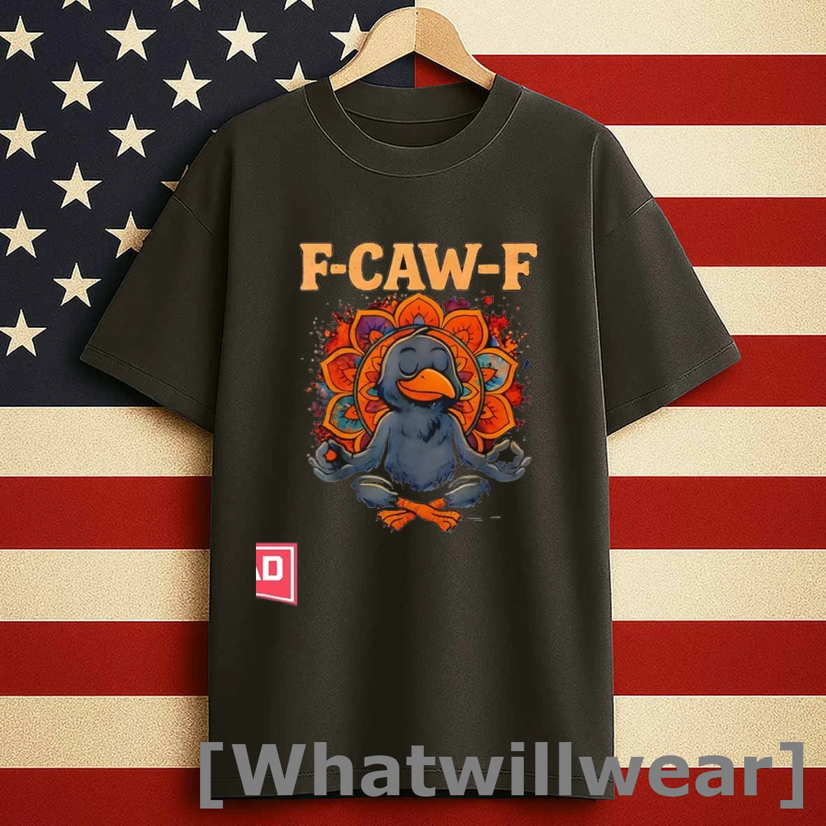 Zen Crow F Caw F Raven Fcawf Funny Meditation Yoga Fawk Off Shirts