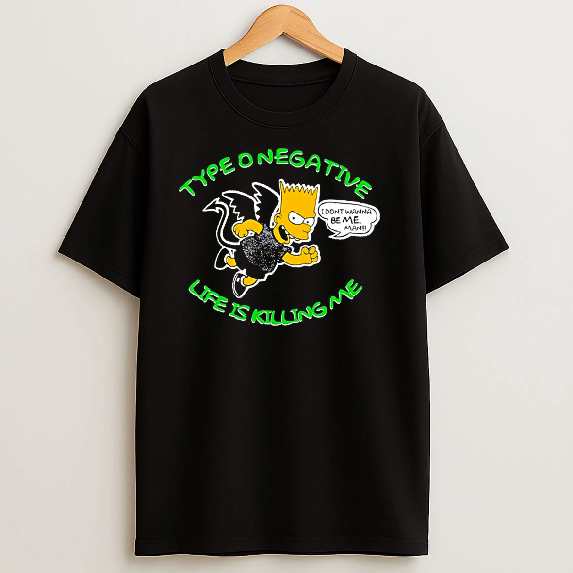 Bart Simpson Type O Negative Life Is Killing Me I Dont Wanna Be Me Classic Shirts