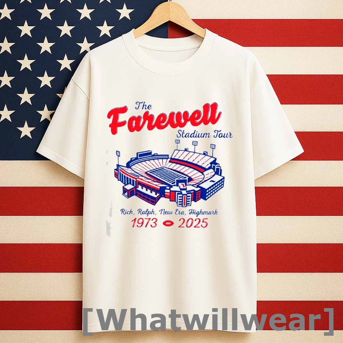 Buffalo Bills The Farewell Stadium Tour Rich Ralph New Era Highmark 1973 2025 Shirts