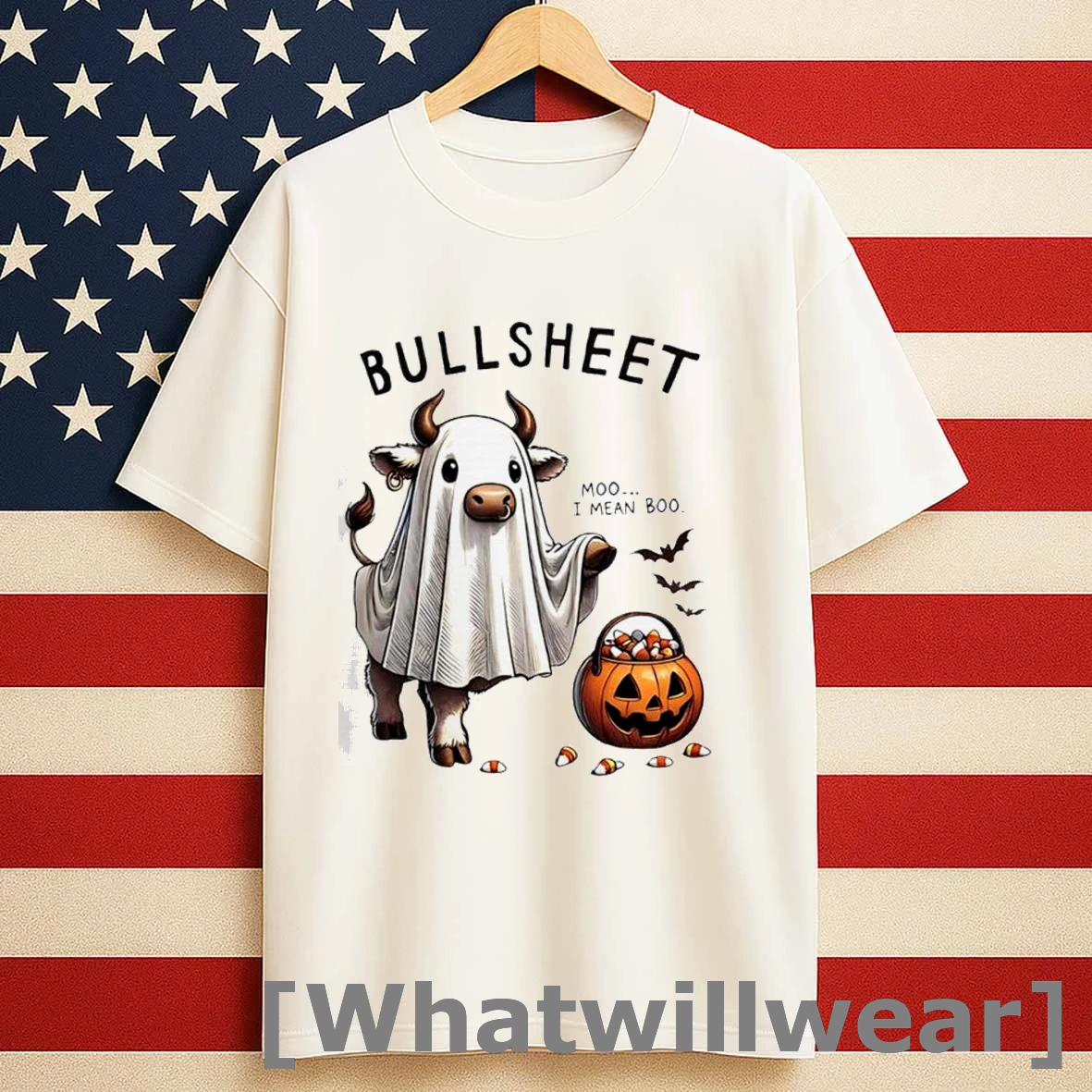 Bullsheet Moo I Mean Boo Halloween Cow Shirts