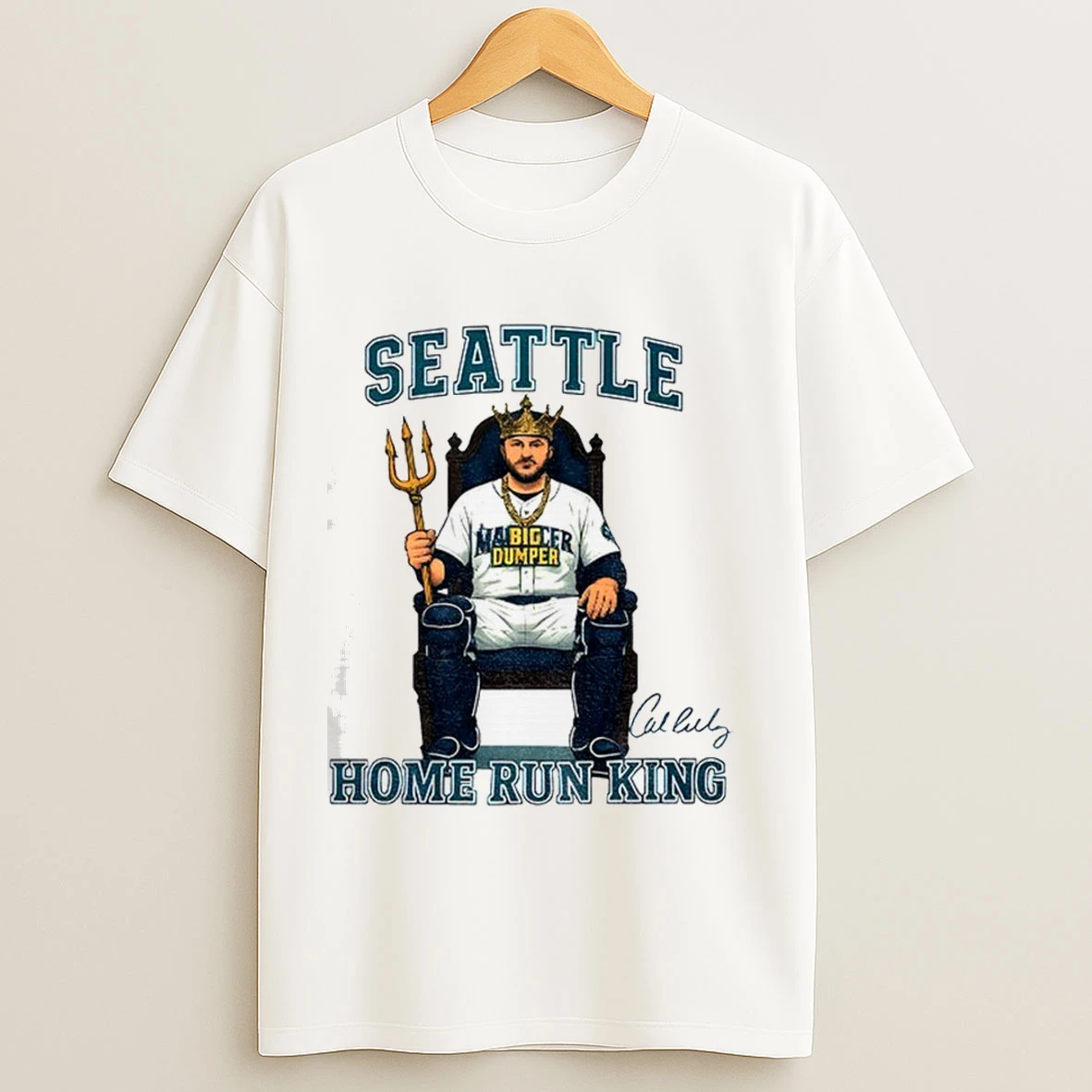 Cal Raleigh Big Dumper Crown Seattle Mariners Mlb Baseball 2025 Signature Shirts