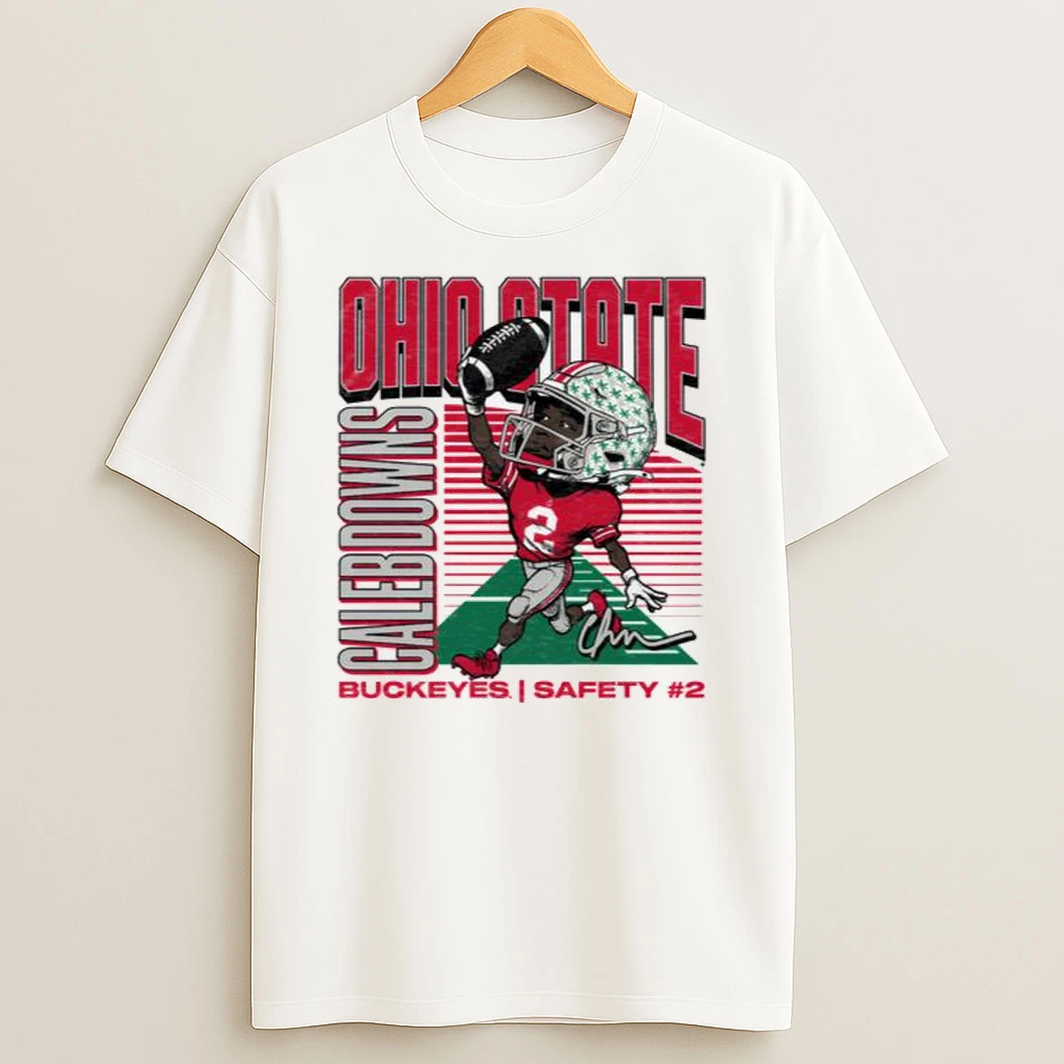 Caleb Downs Ohio State Caricature Tee Men Shirts