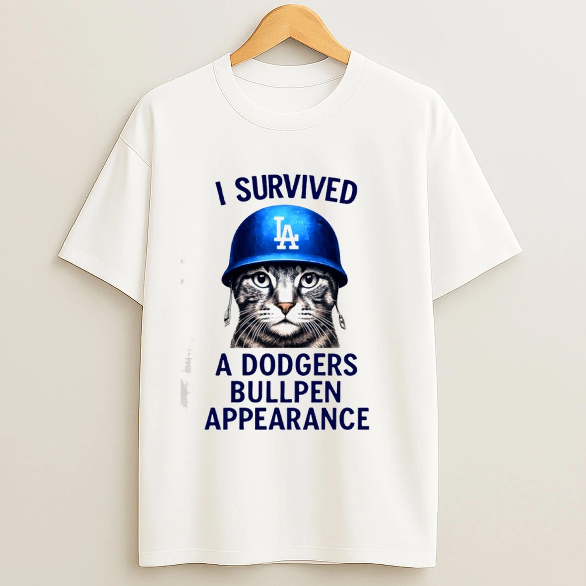 Cat Los Angeles Dodgers I Survived A Dodgers Bullpen Appearance Shirts