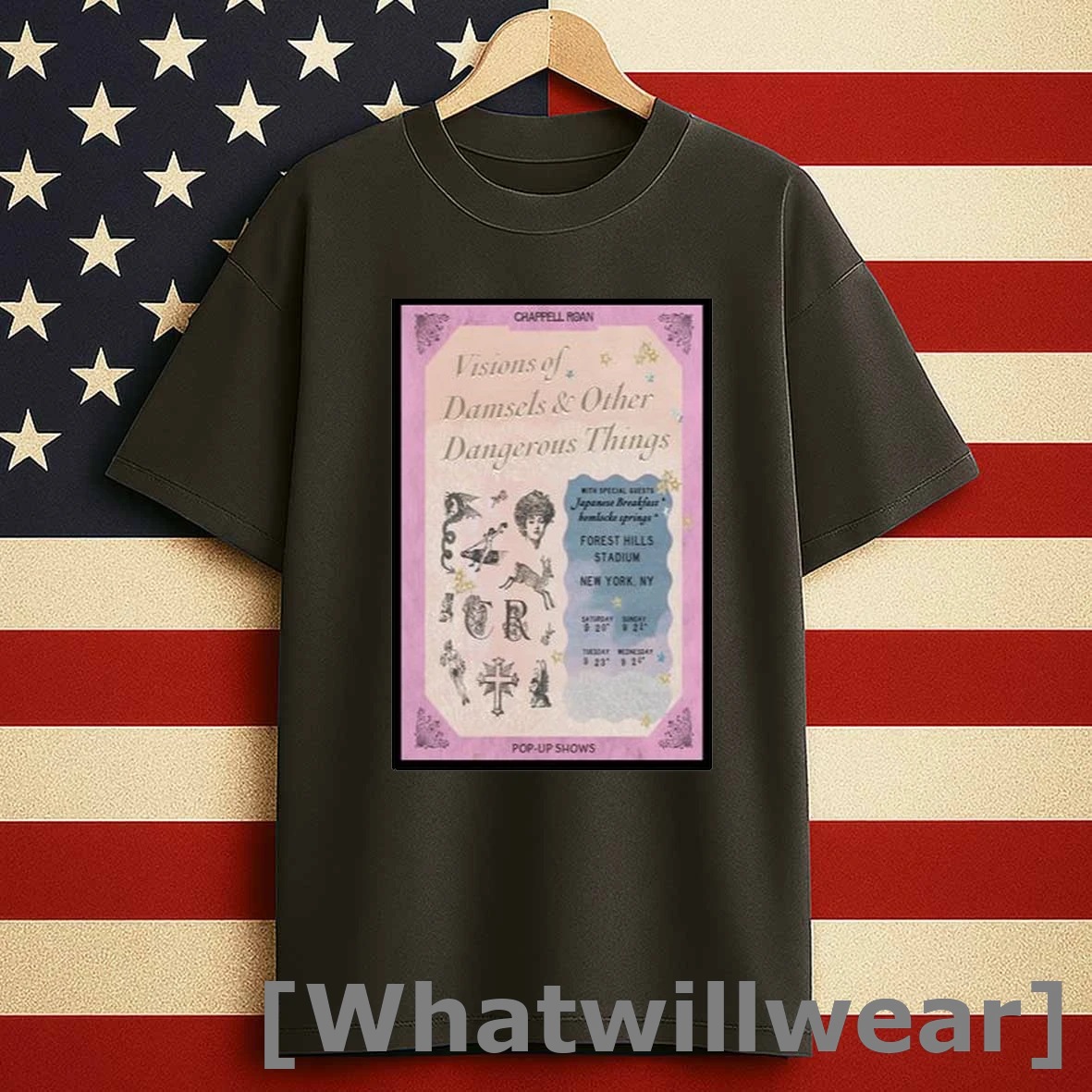 Chappell Roan September 20 24 2025 Forest Hills Stadium Ny Men Shirts