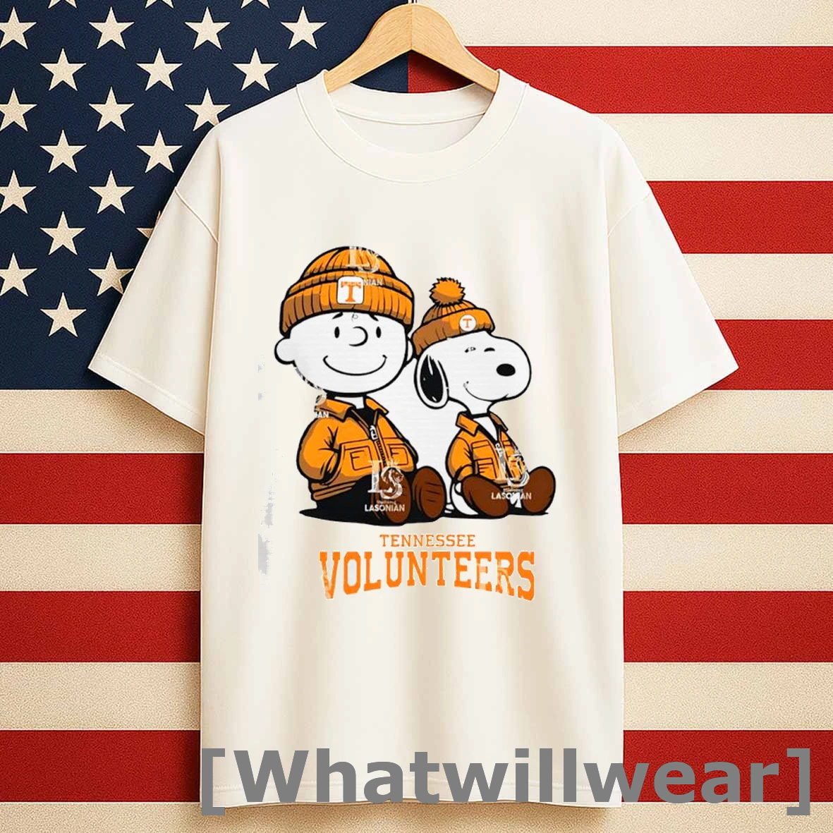 Charlie Brown And Snoopy Wearing Tennessee Volunteers Shirts