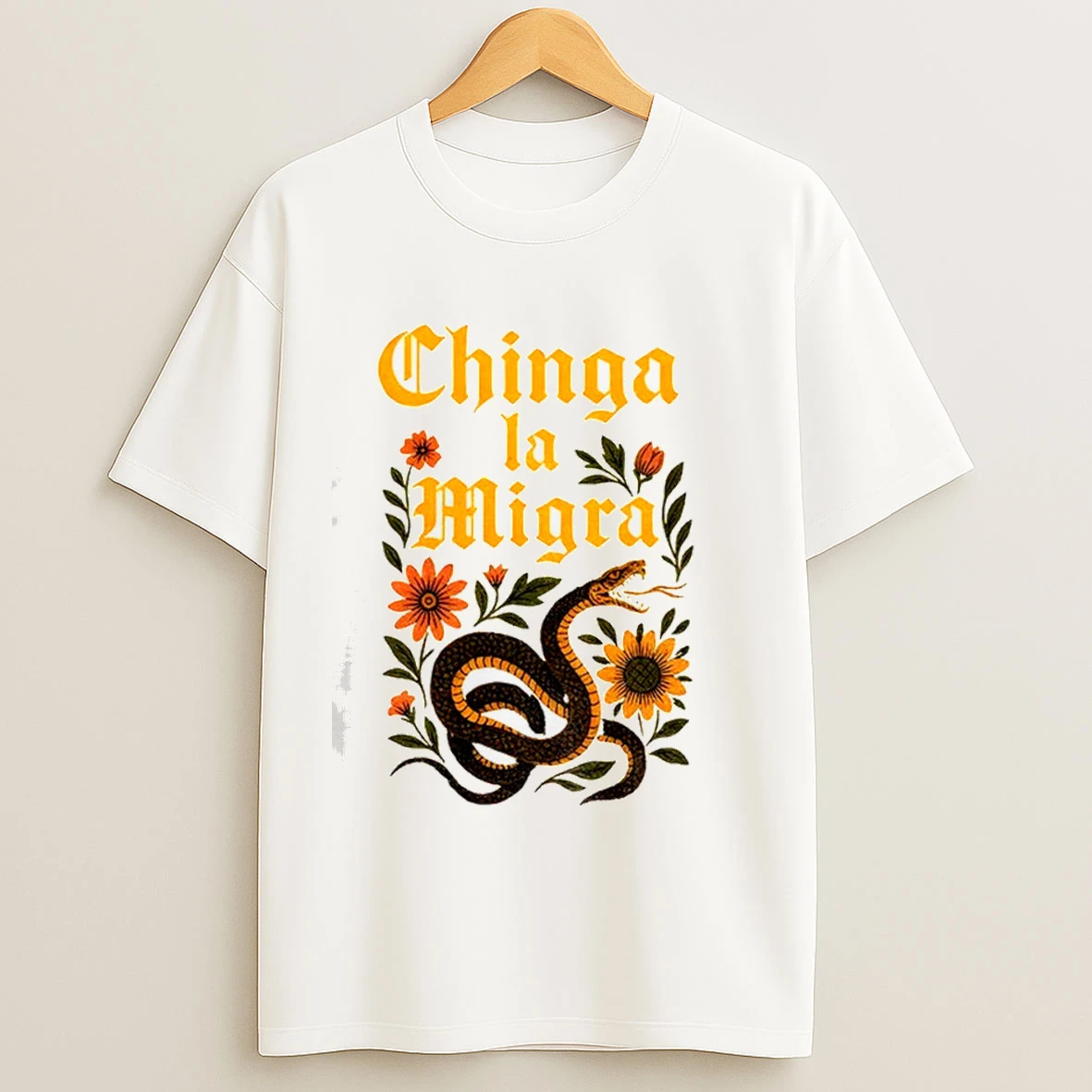 Chinga La Migra Snake Vintage Protest Abolish Ice Latino Rights Shirts