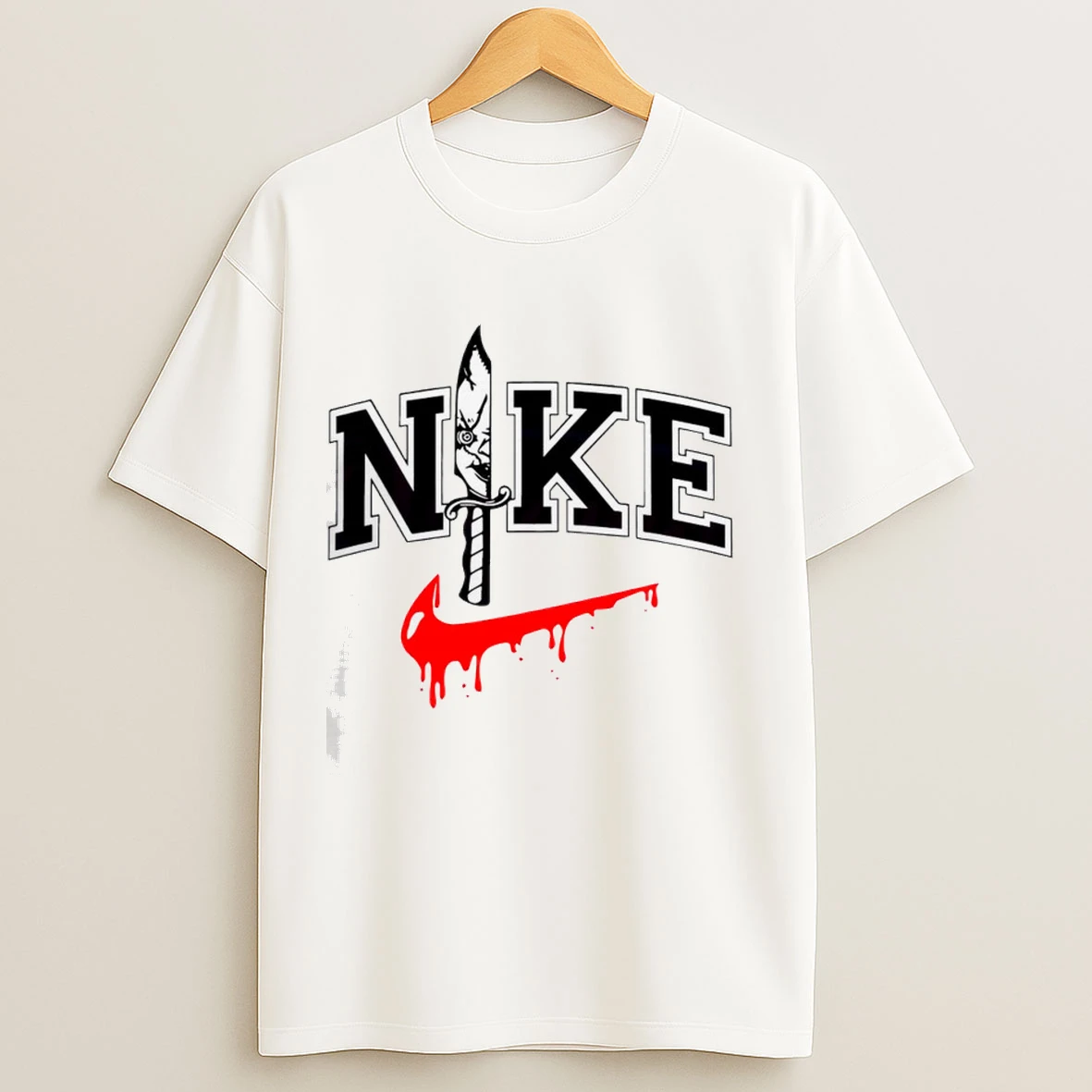 Chucky Knife Halloween Nike Logo Shirts