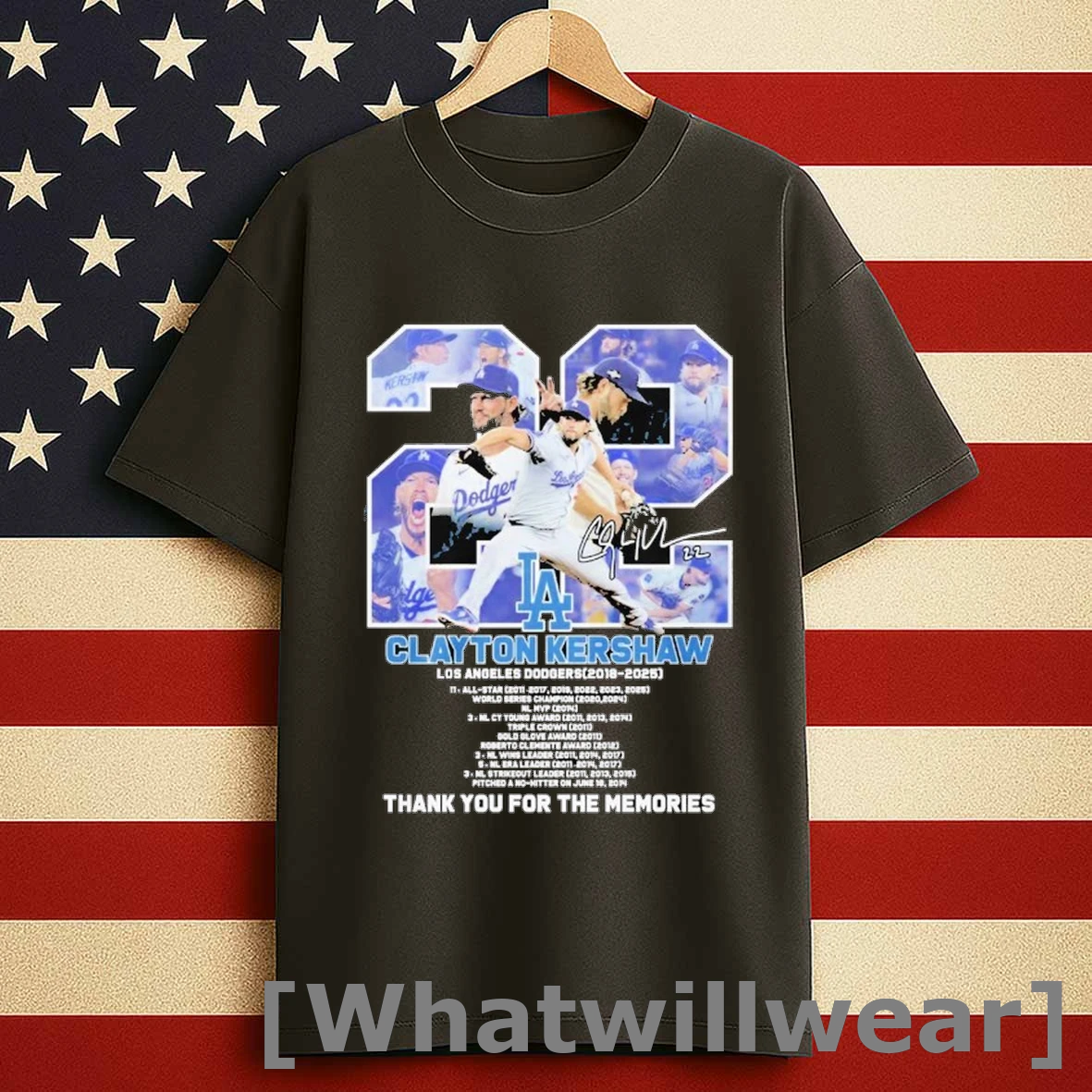 Clayton Kershaw Los Angeles Dodgers 2018 2025 Shirts