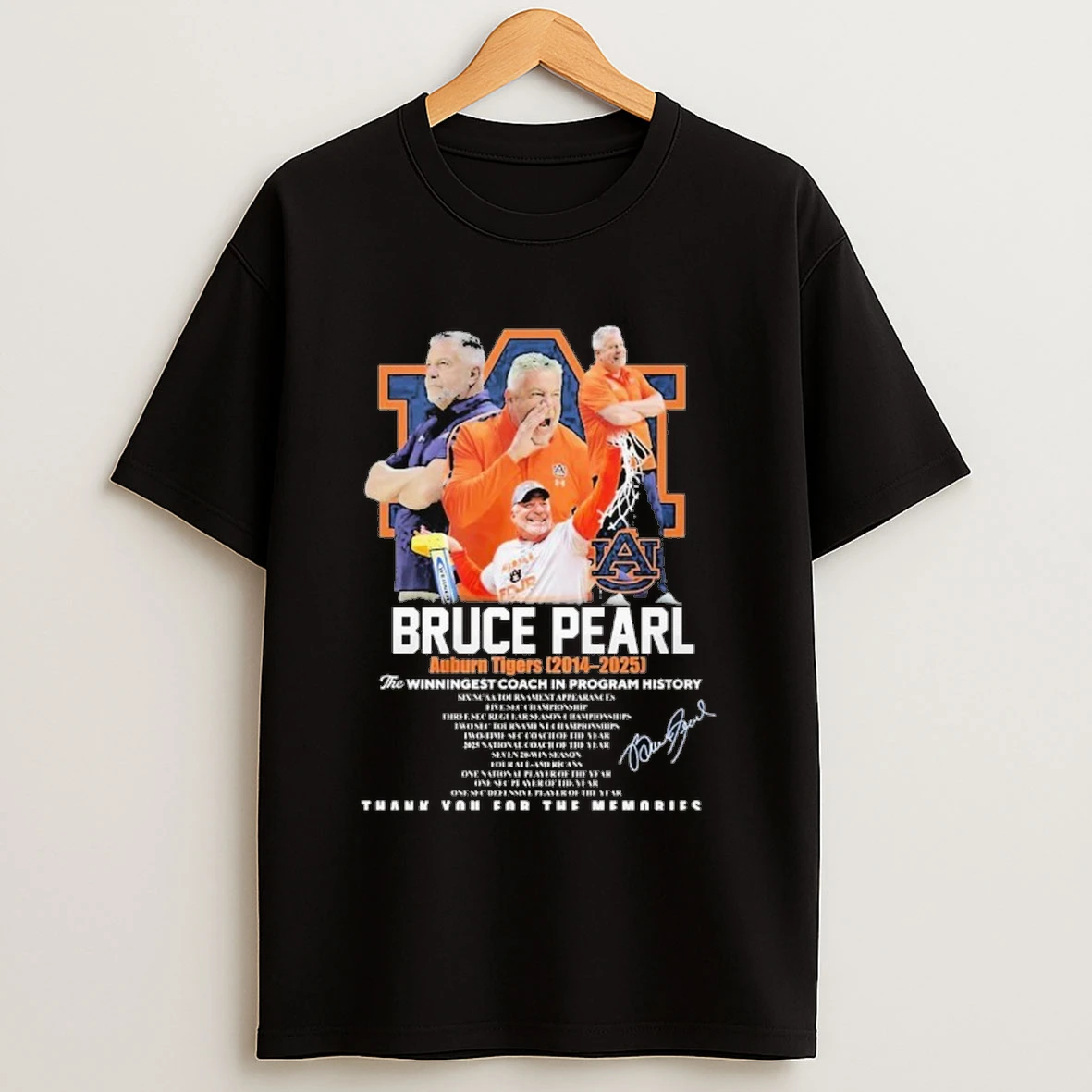 Coach Bruce Pearl 2014 2025 Auburn Tigers Basketball Shirts