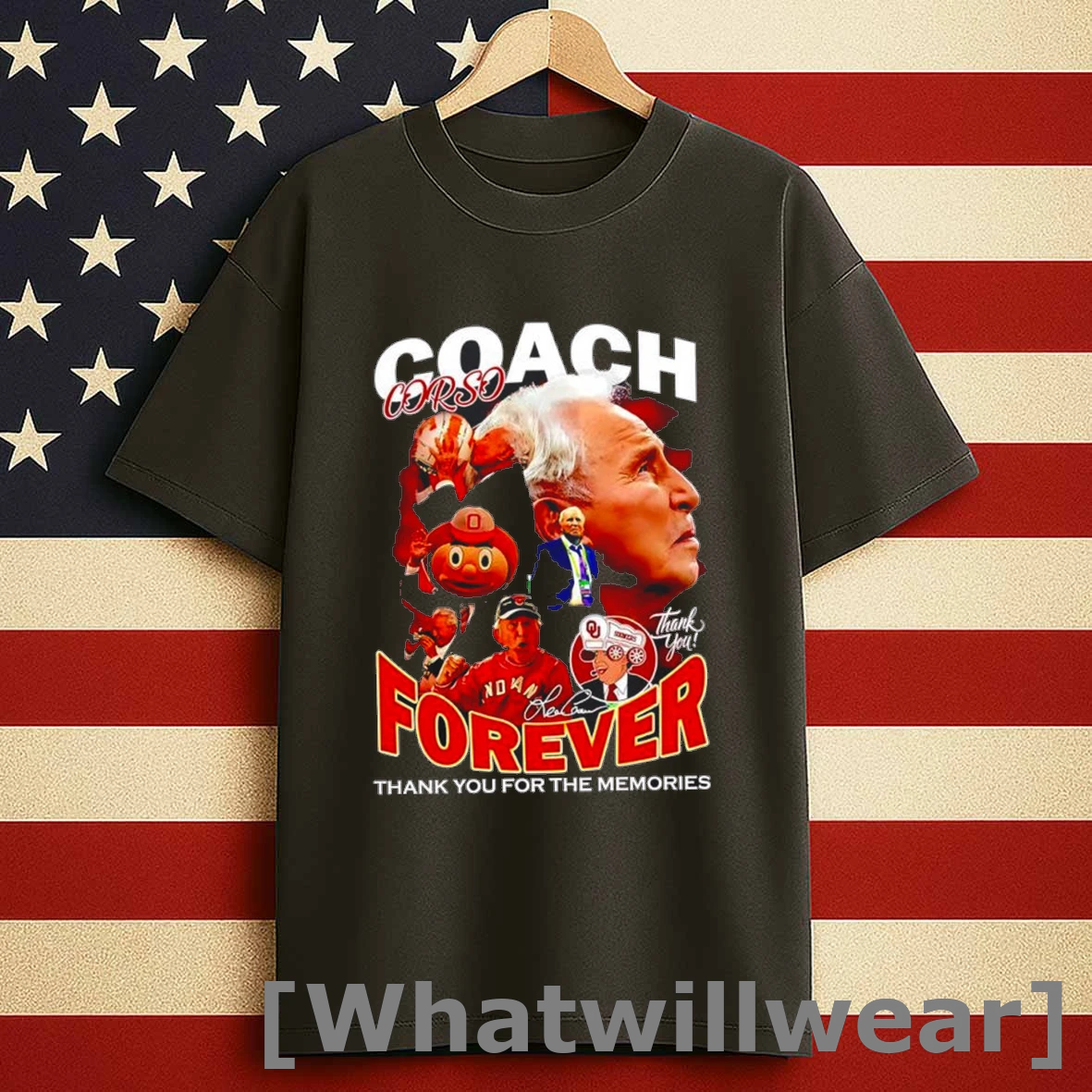 Coach Lee Corso Forever Signature Thank You For The Memories Shirts