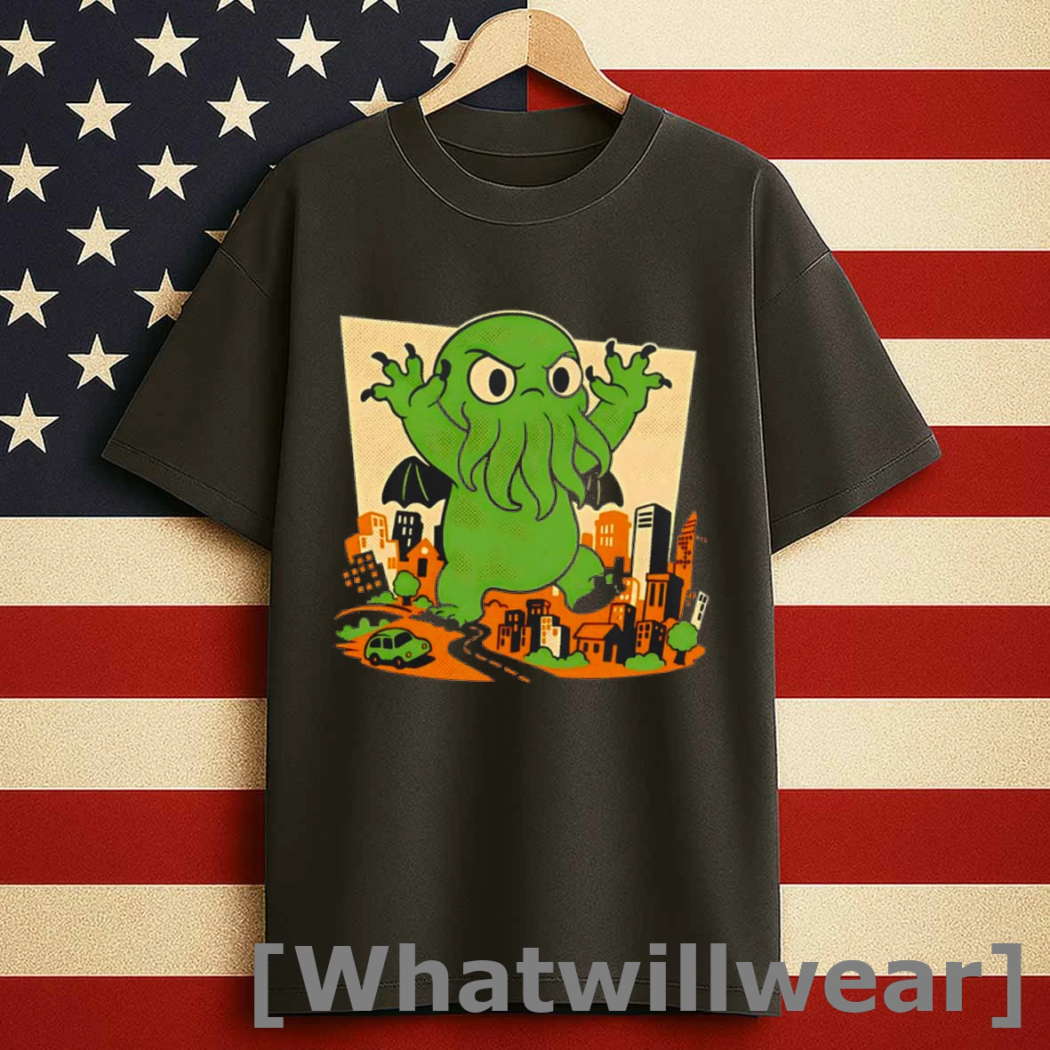 Cthulhu City Destruction Funny Graphic Shirts