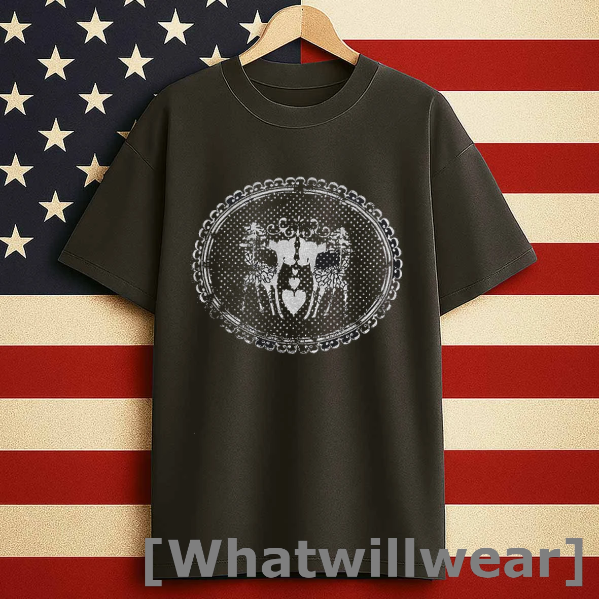 Deers Decorative Patterns Vintage Shirts