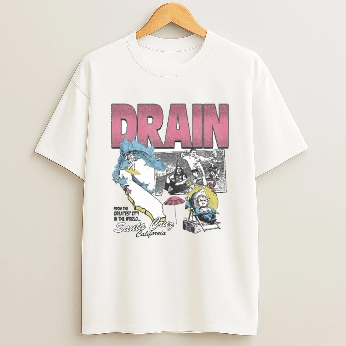 Drain From The Greatest City In The World Santa Cruz California 2025 Tour Shirts