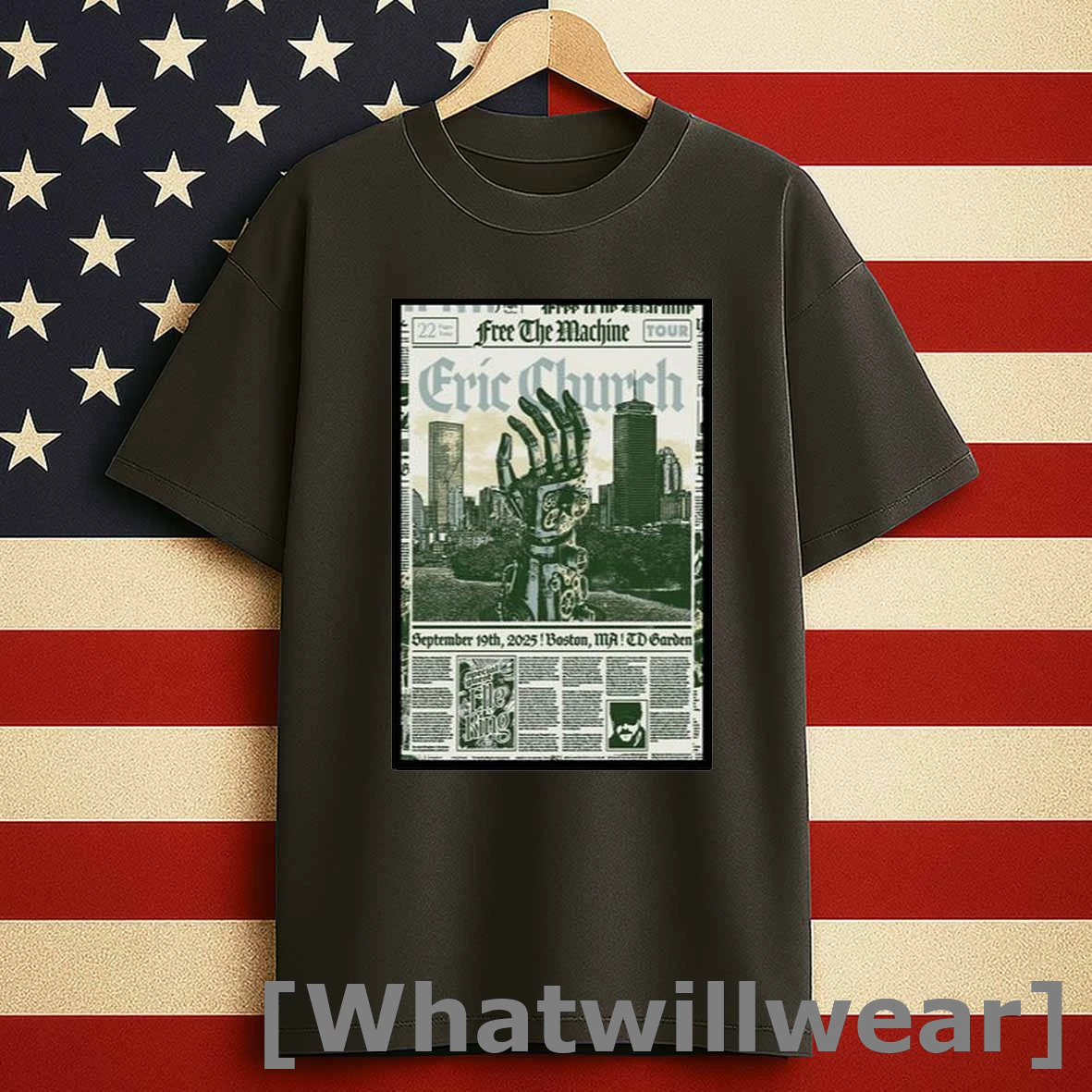 Eric Church Td Garden Boston September 19 2025 Men Shirts