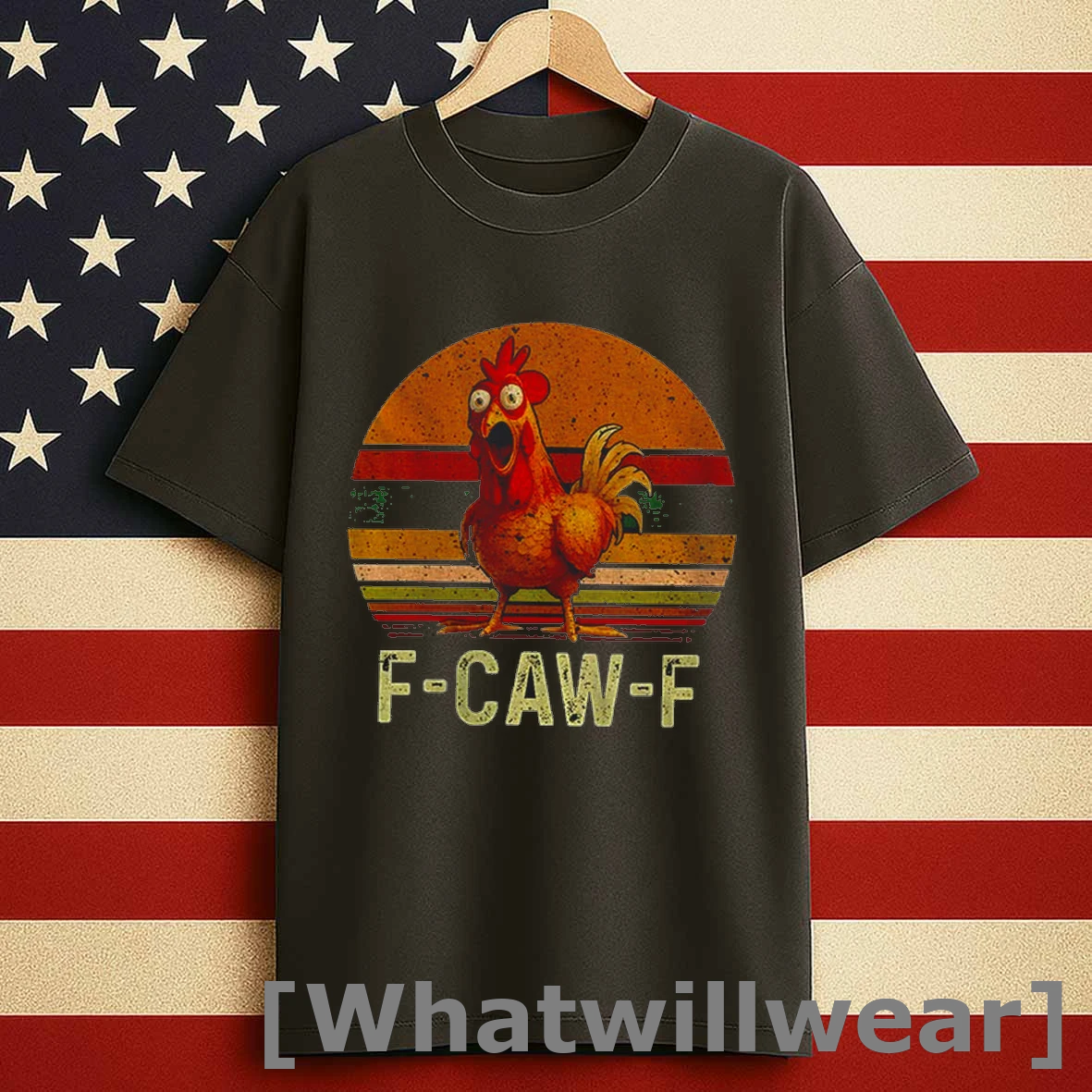 F Caw F Funny Retro Chicken Shirts