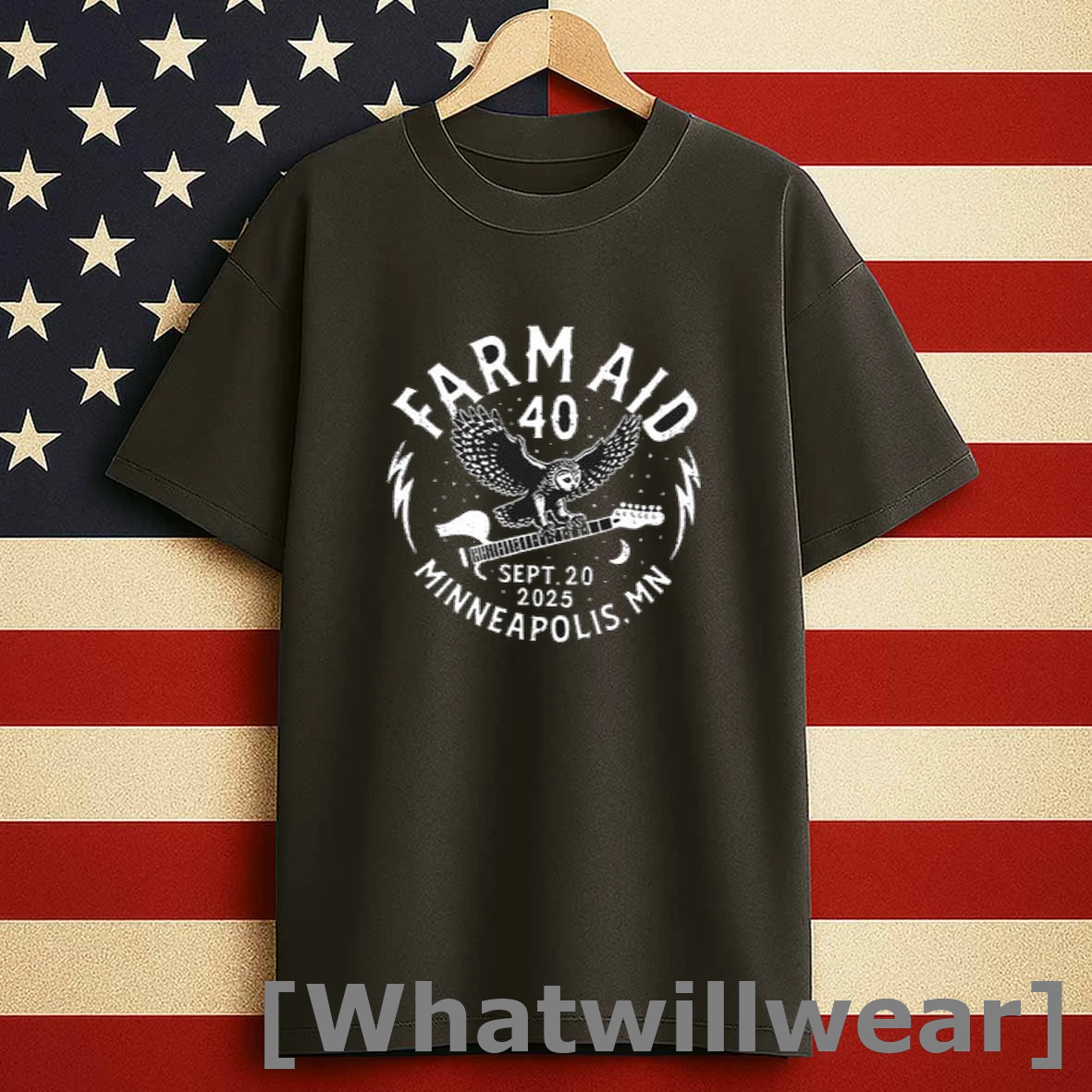 Farm Aid 40 Barn Owl Men Shirts