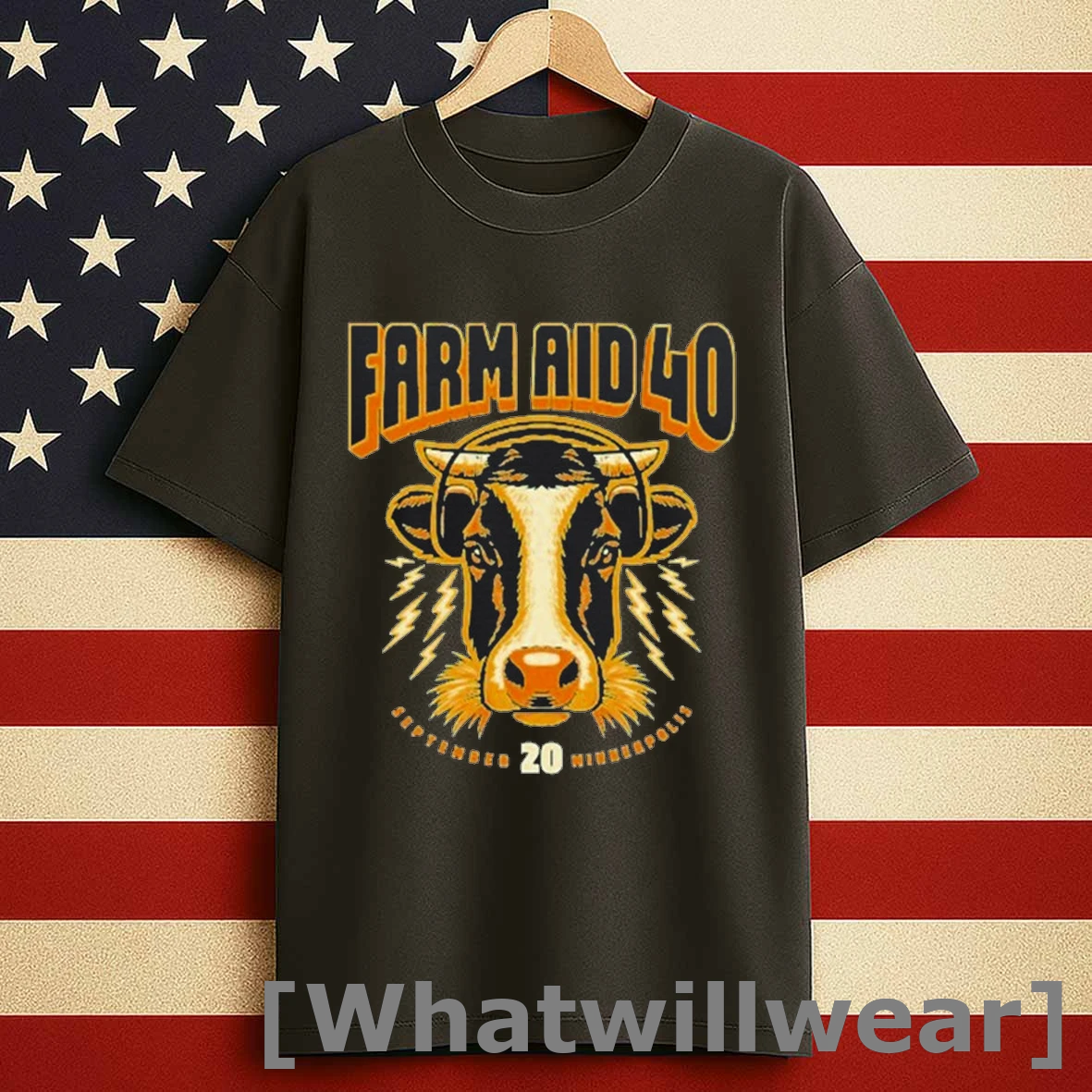 Farm Aid 40 Festival Minneapolis Cow On Headphones Shirts