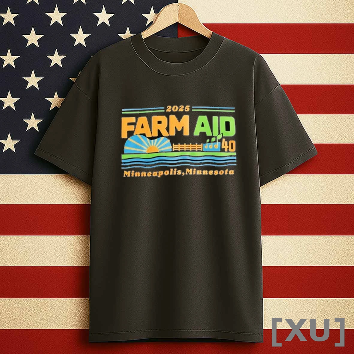 Farm Aid 40 Minneapolis Minnesota Guitar Sunrise Shirts