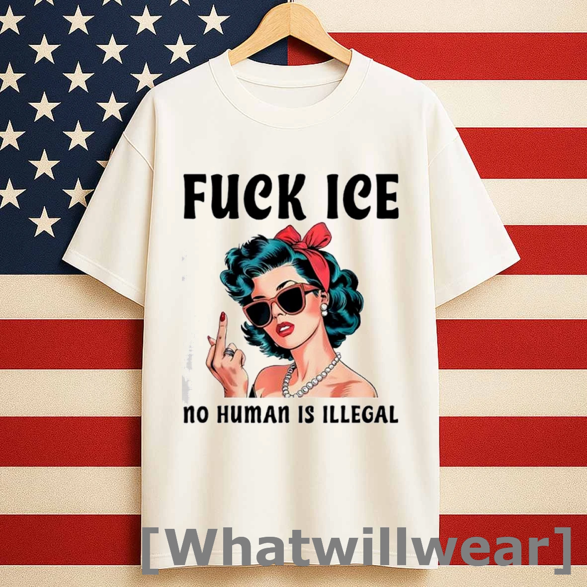 Fuck Ice No Human Is Illegal Lady Shirts