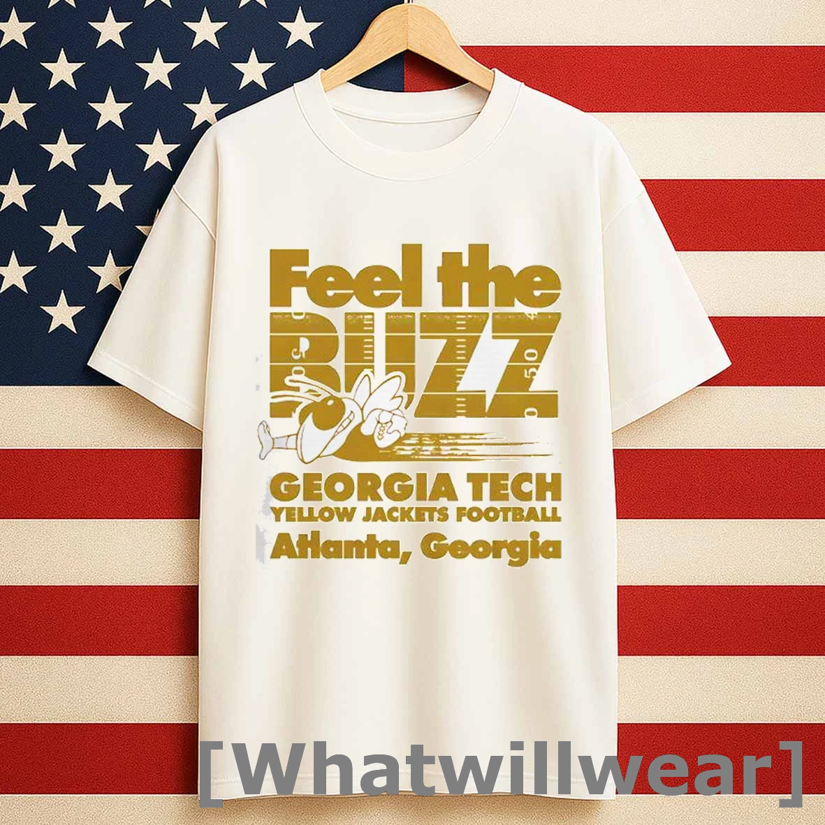 Georgia Tech Yellow Jackets Football Feel The Buzz Atlanta Georgia Shirts